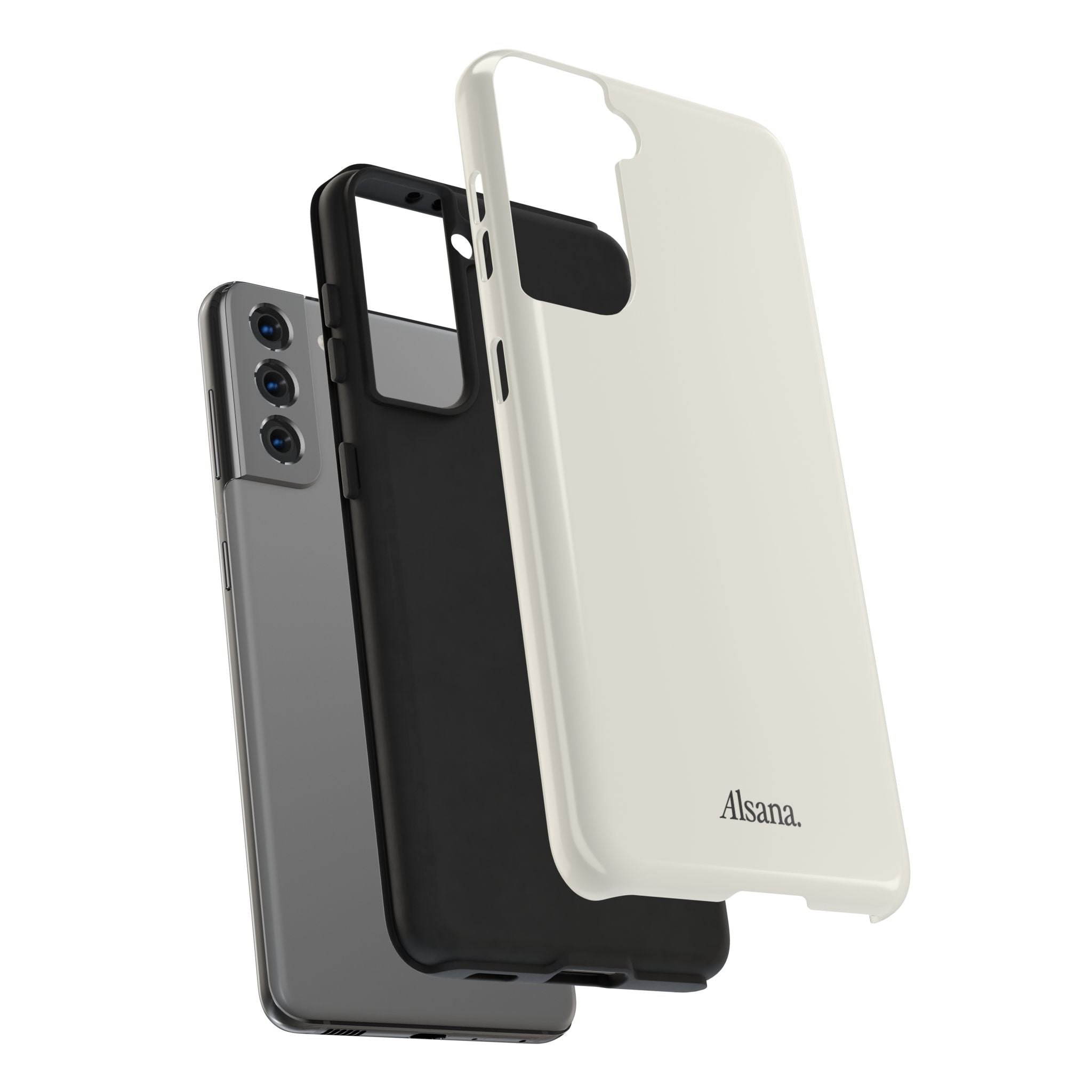 Tough Phone Case — Minimal Black Text 'Alsana' Protective Phone Cover