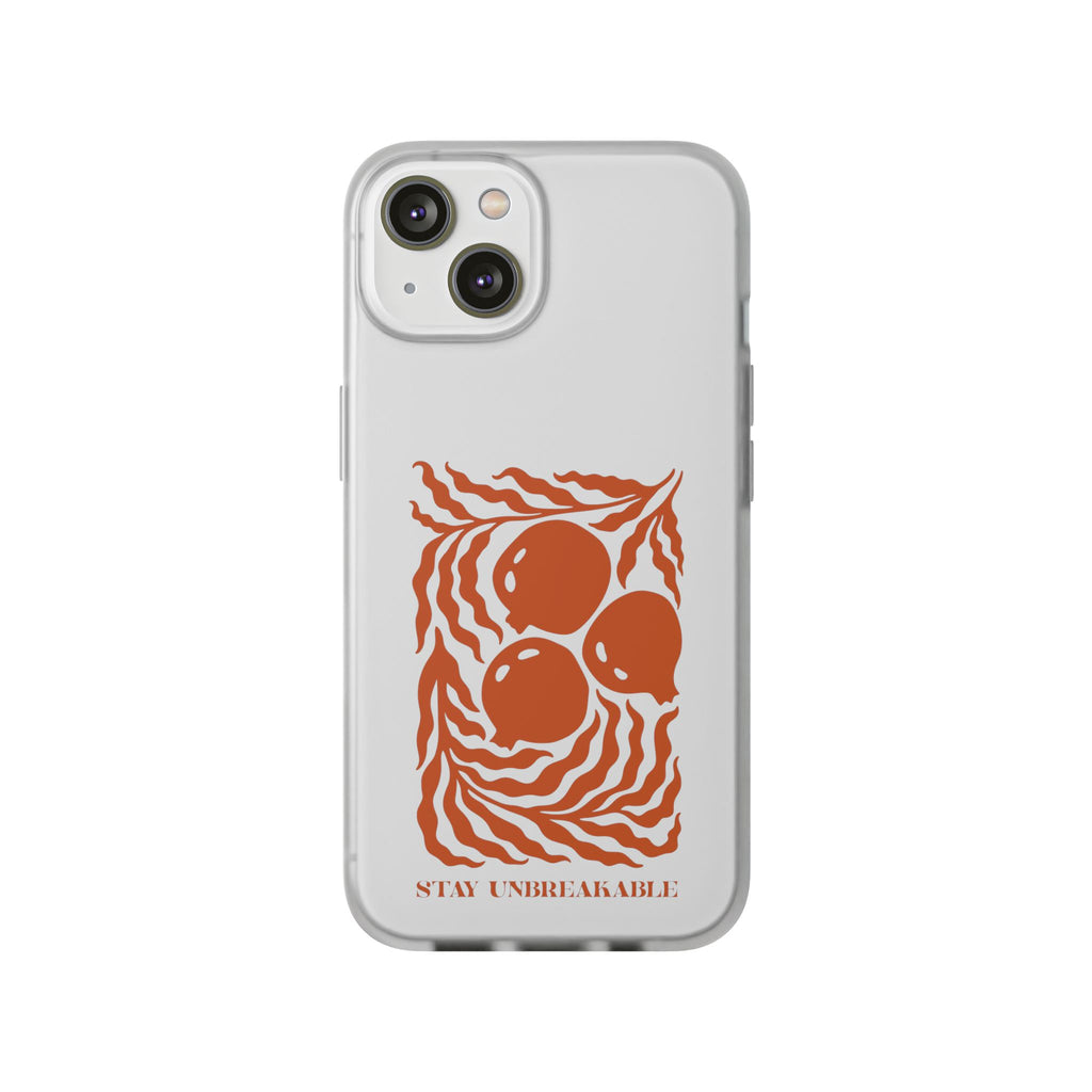 Stay Unbreakable Phone Case — Abstract Orange Fruit Graphic Flexible Case