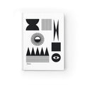 Minimalist Geometric Journal – Black Shapes Ruled Notebook