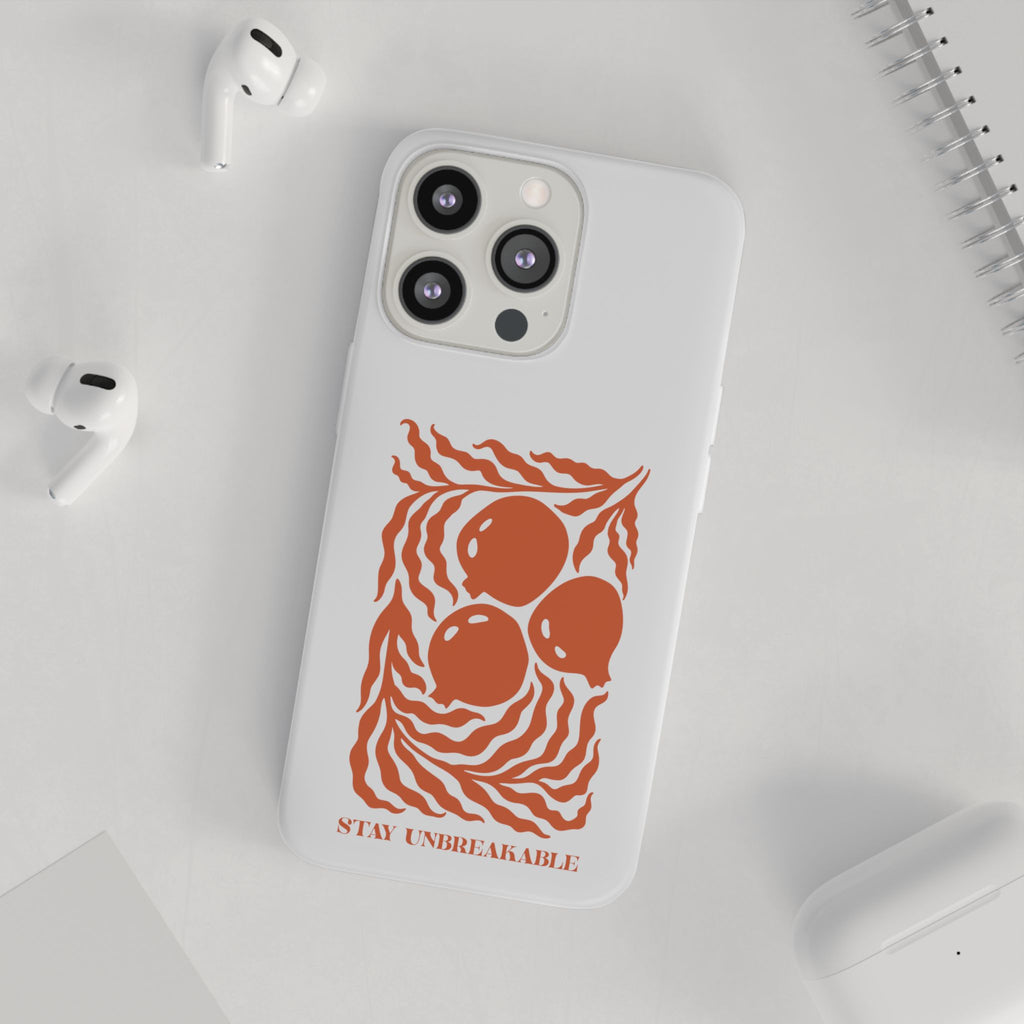Stay Unbreakable Phone Case — Abstract Orange Fruit Graphic Flexible Case