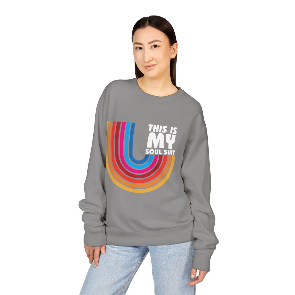 Soul Suit Sweatshirt – Retro Rainbow Crewneck ("This Is My Soul Suit")