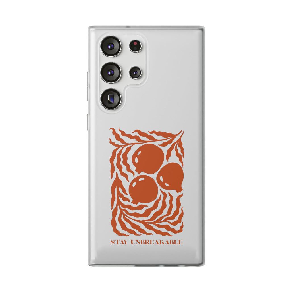 Stay Unbreakable Phone Case — Abstract Orange Fruit Graphic Flexible Case