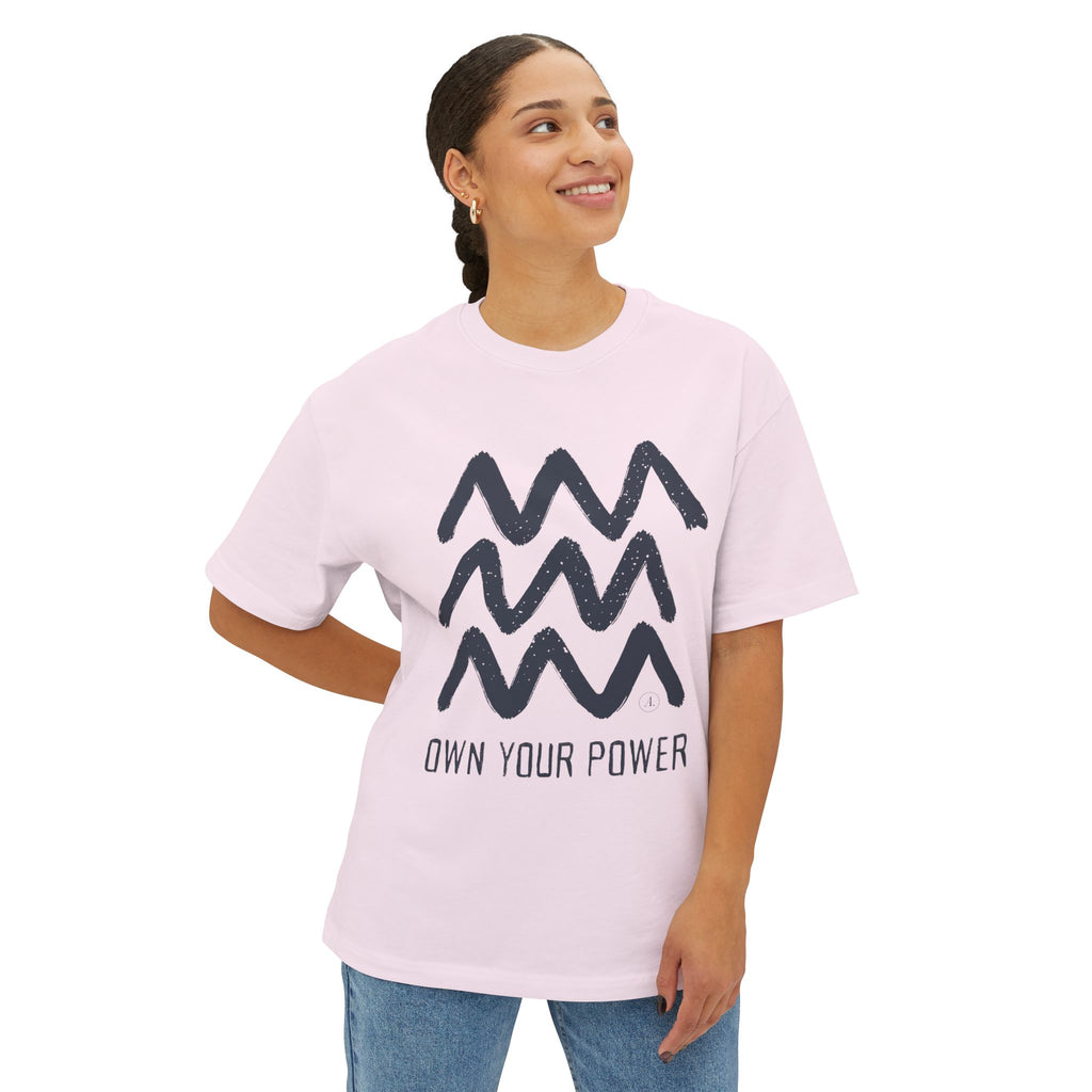 Own Your Power Tee — Oversized Boxy Graphic T‑Shirt