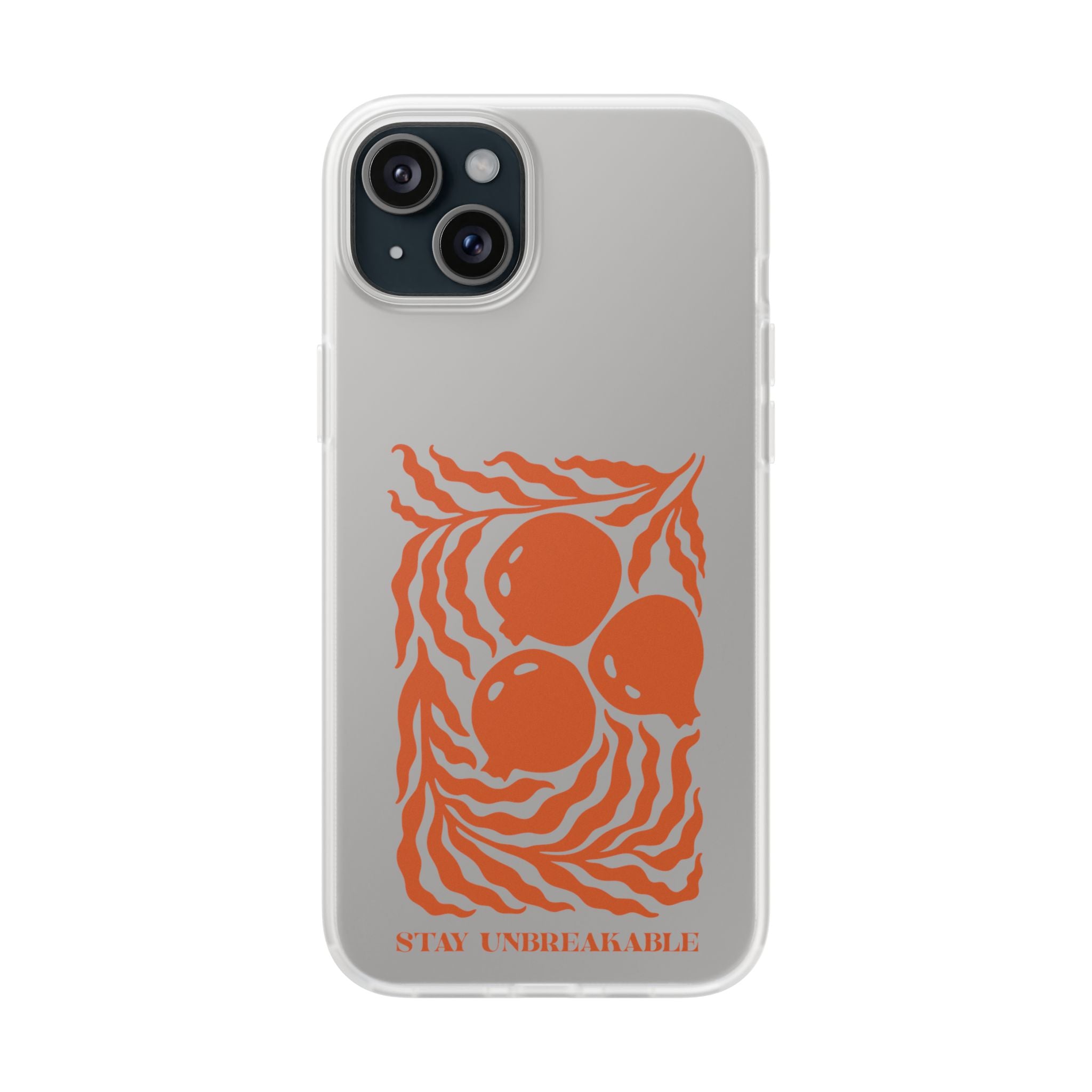 Stay Unbreakable Phone Case — Abstract Orange Fruit Graphic Flexible Case