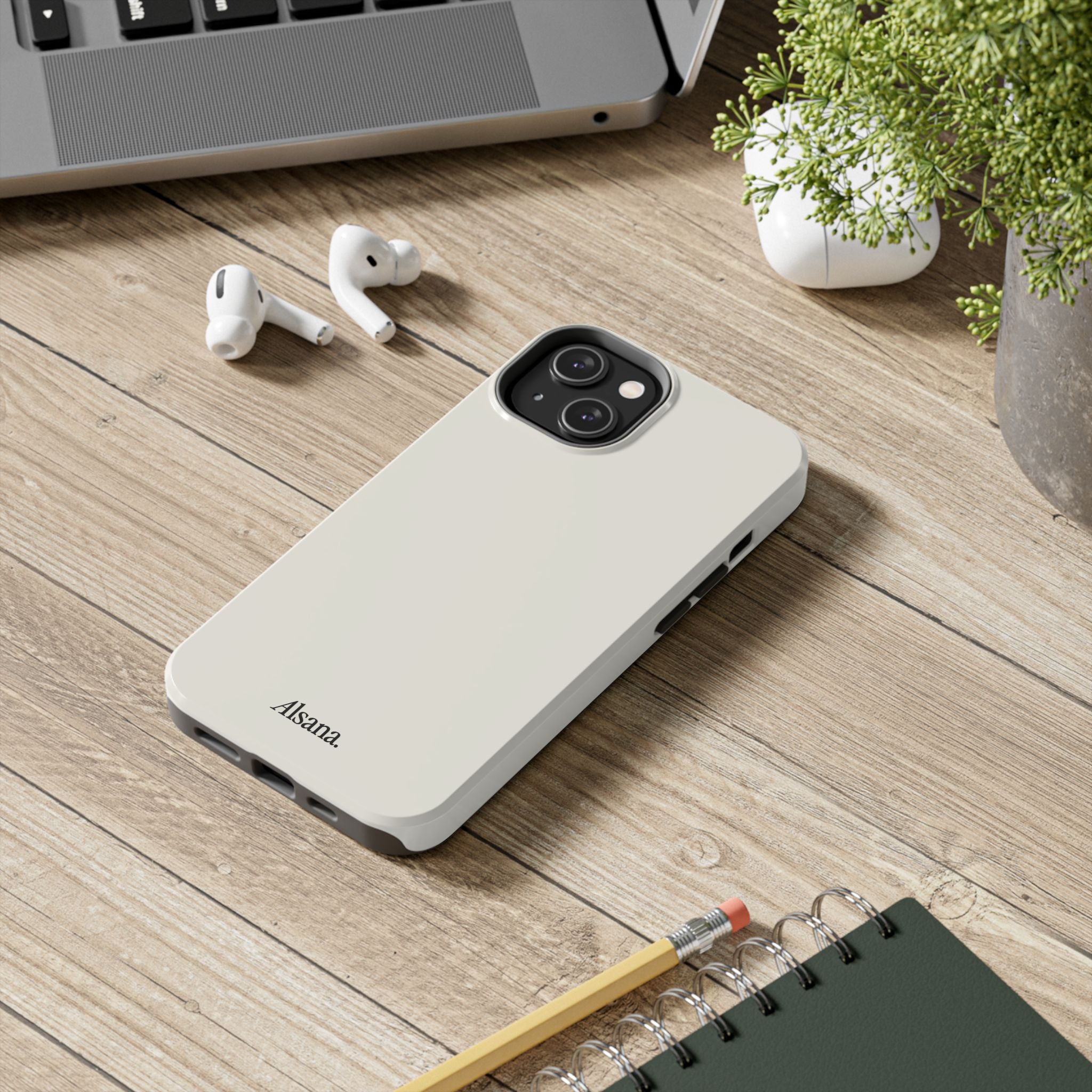 Tough Phone Case — Minimal Black Text 'Alsana' Protective Phone Cover
