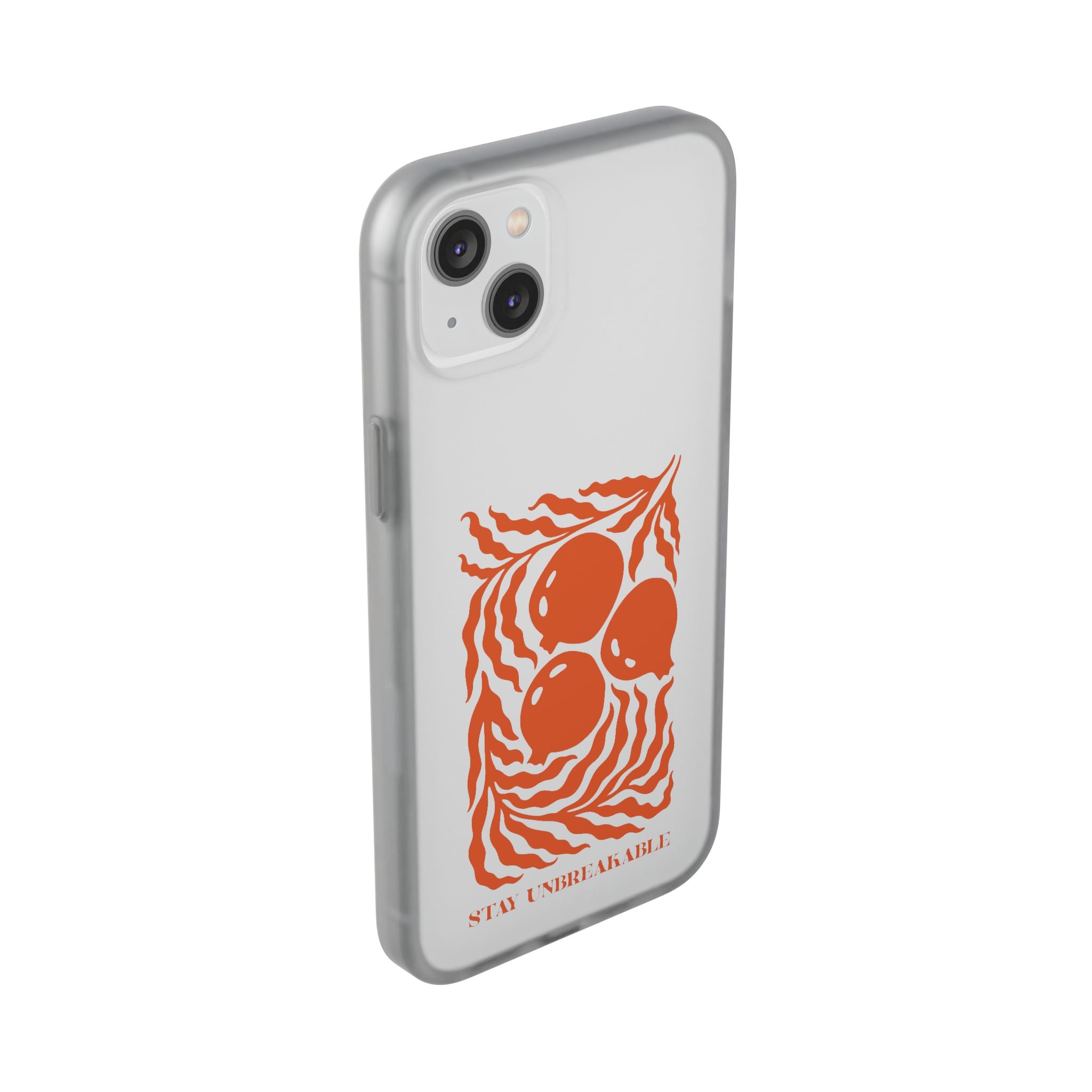Stay Unbreakable Phone Case — Abstract Orange Fruit Graphic Flexible Case