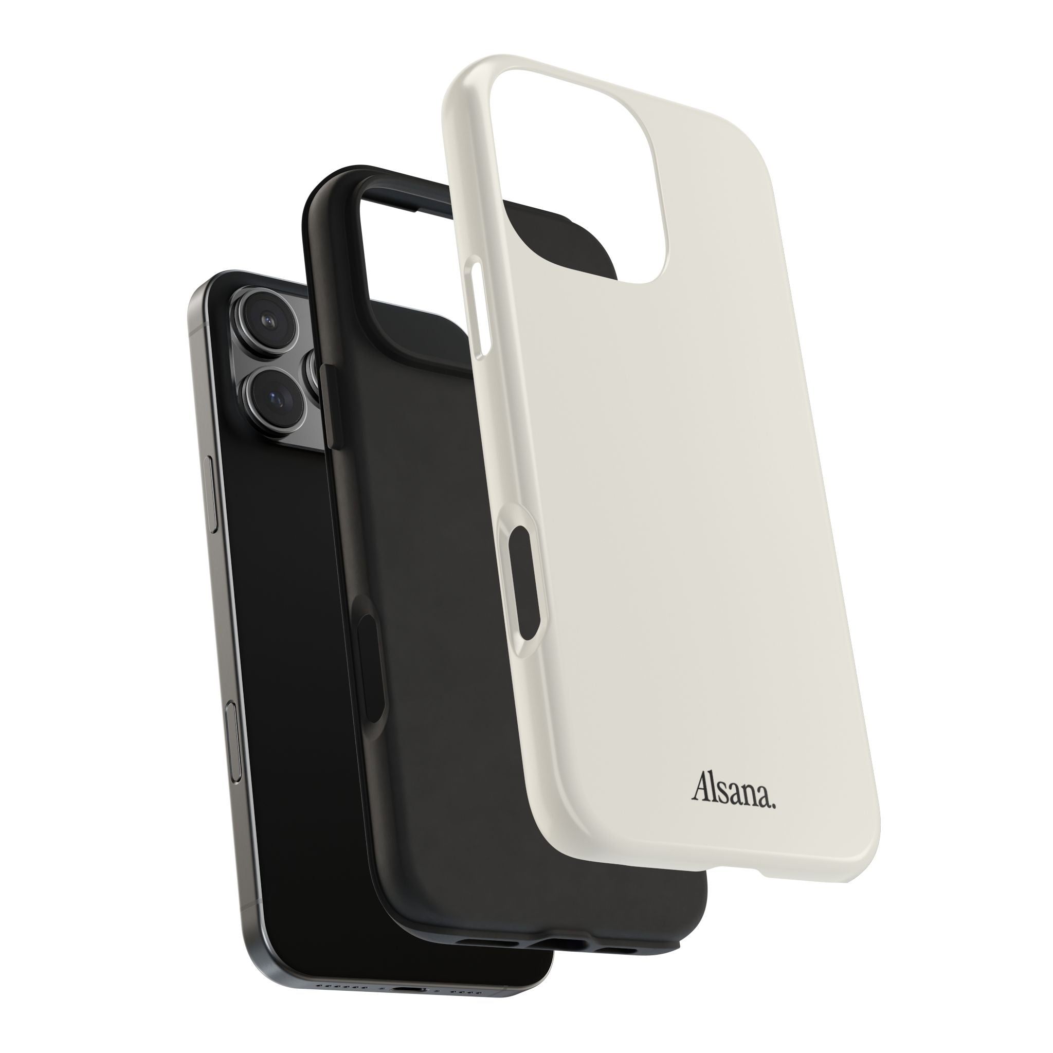 Tough Phone Case — Minimal Black Text 'Alsana' Protective Phone Cover