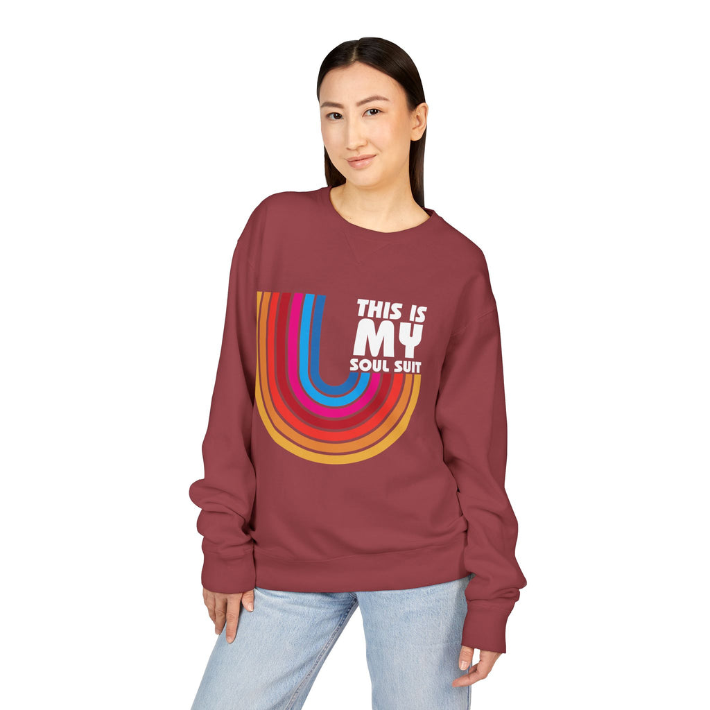 Soul Suit Sweatshirt – Retro Rainbow Crewneck ("This Is My Soul Suit")