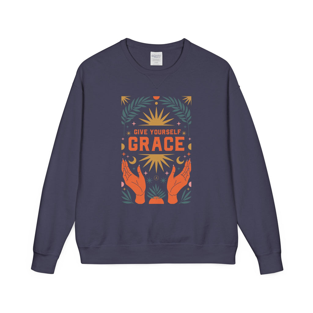 Grace Graphic Sweatshirt — Inspirational Hands & Sun Crewneck