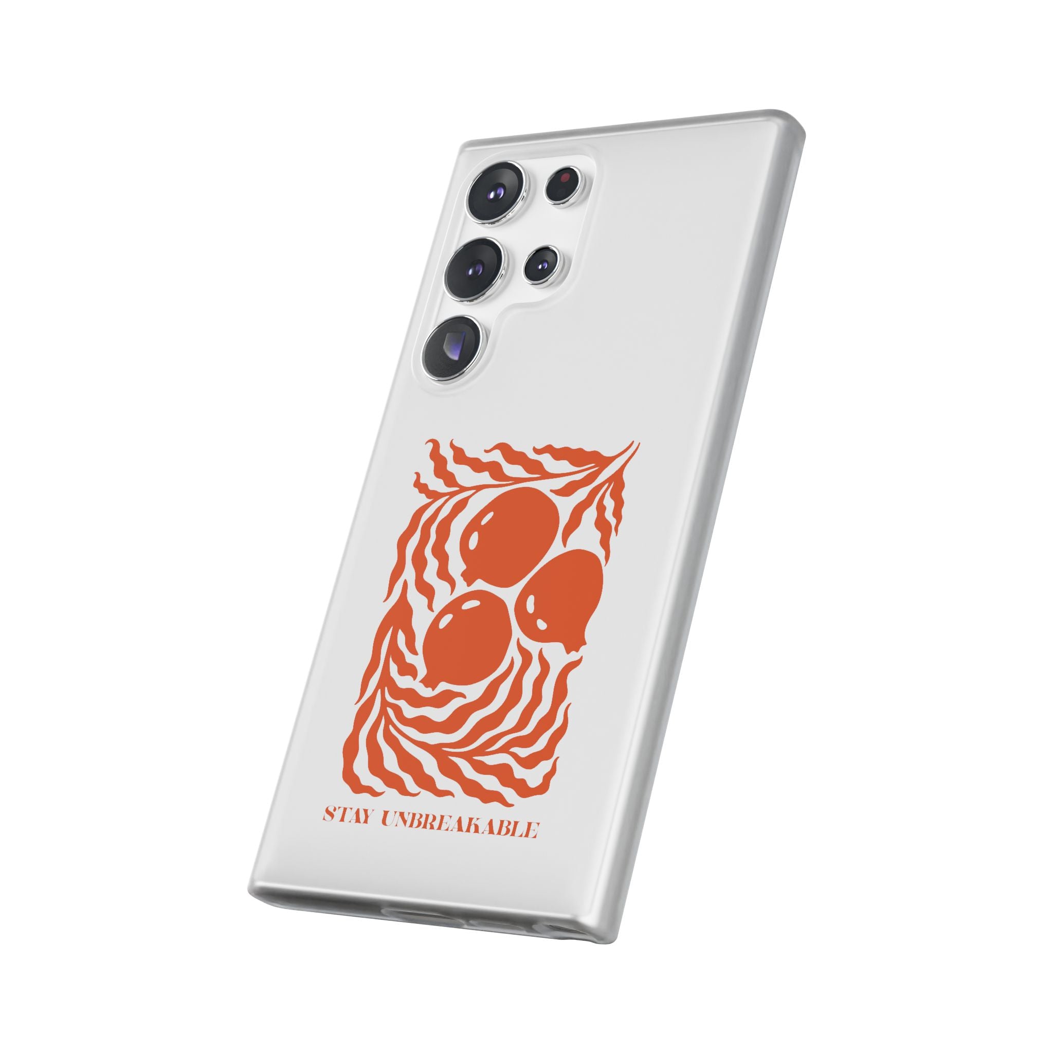 Stay Unbreakable Phone Case — Abstract Orange Fruit Graphic Flexible Case