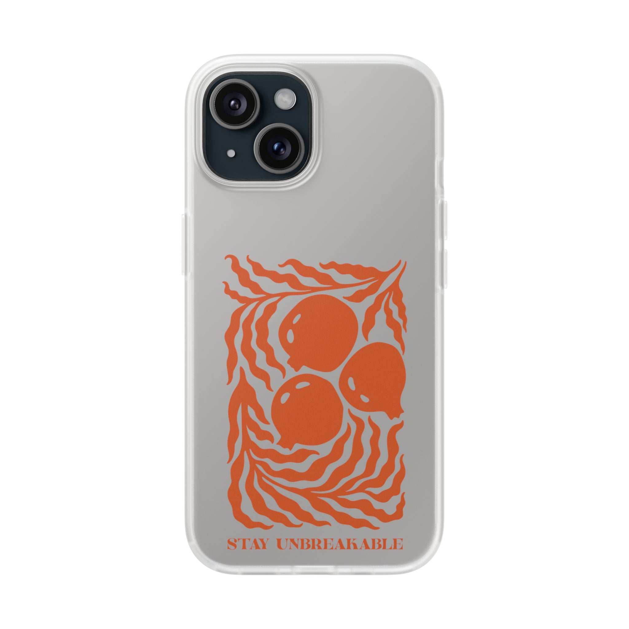 Stay Unbreakable Phone Case — Abstract Orange Fruit Graphic Flexible Case