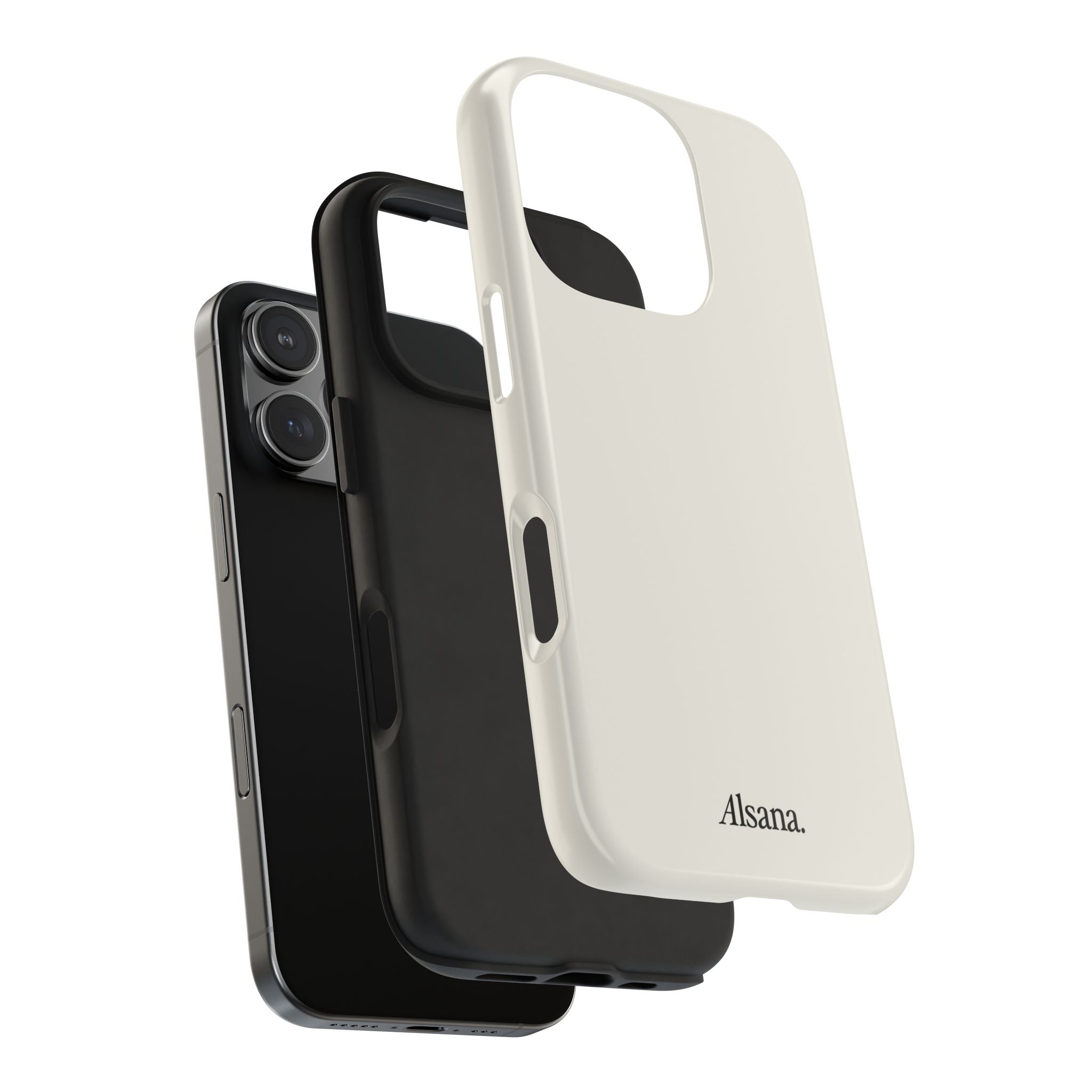 Tough Phone Case — Minimal Black Text 'Alsana' Protective Phone Cover