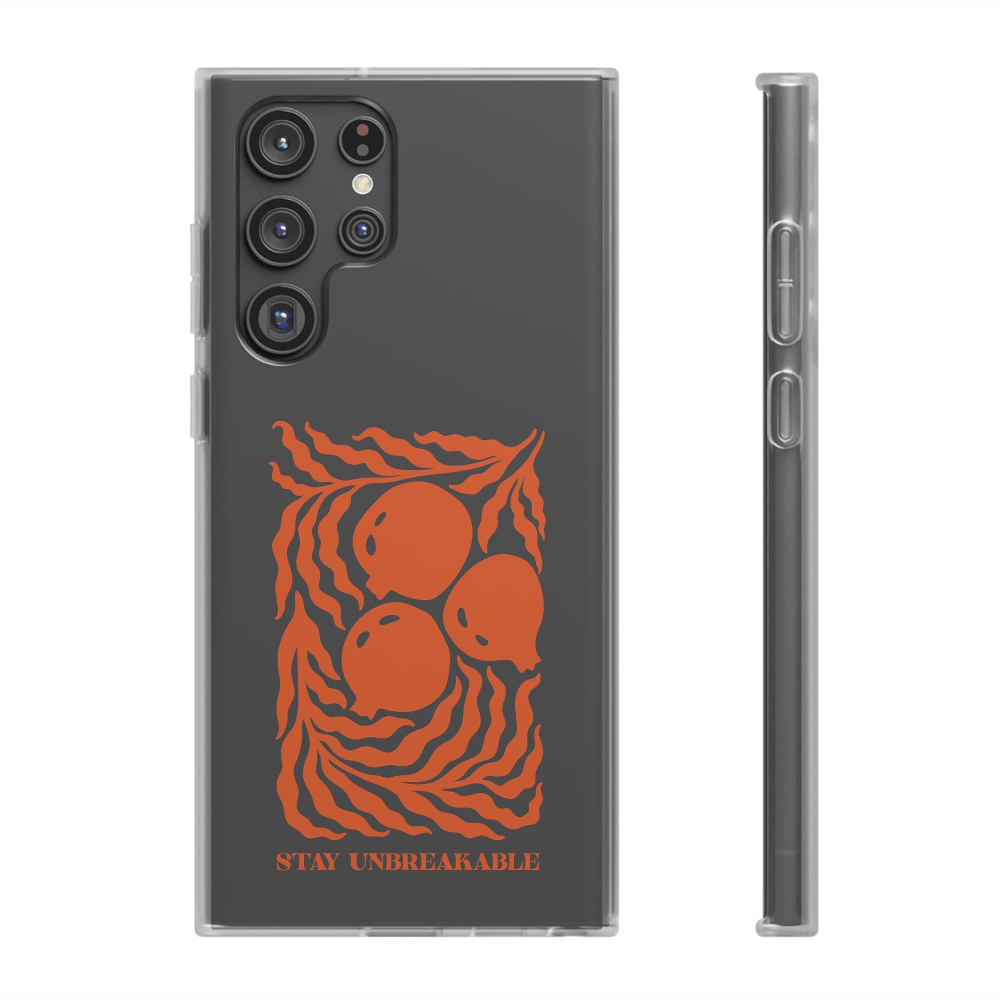 Stay Unbreakable Phone Case — Abstract Orange Fruit Graphic Flexible Case