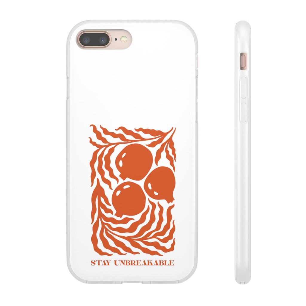 Stay Unbreakable Phone Case — Abstract Orange Fruit Graphic Flexible Case