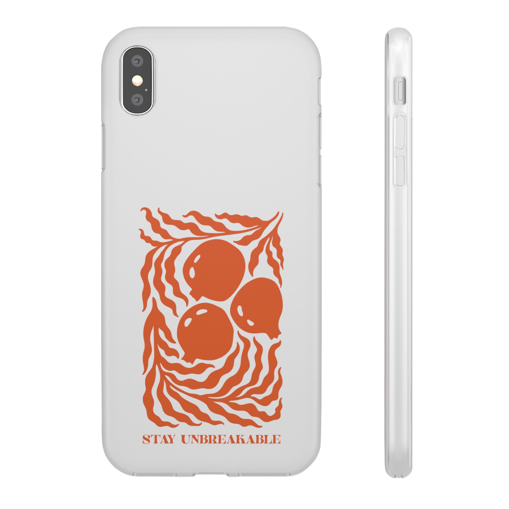 Stay Unbreakable Phone Case — Abstract Orange Fruit Graphic Flexible Case