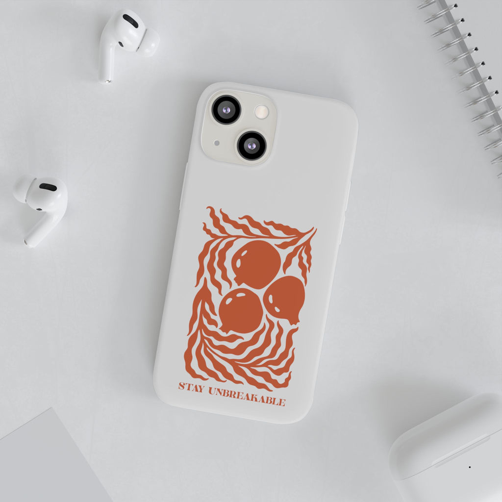 Stay Unbreakable Phone Case — Abstract Orange Fruit Graphic Flexible Case