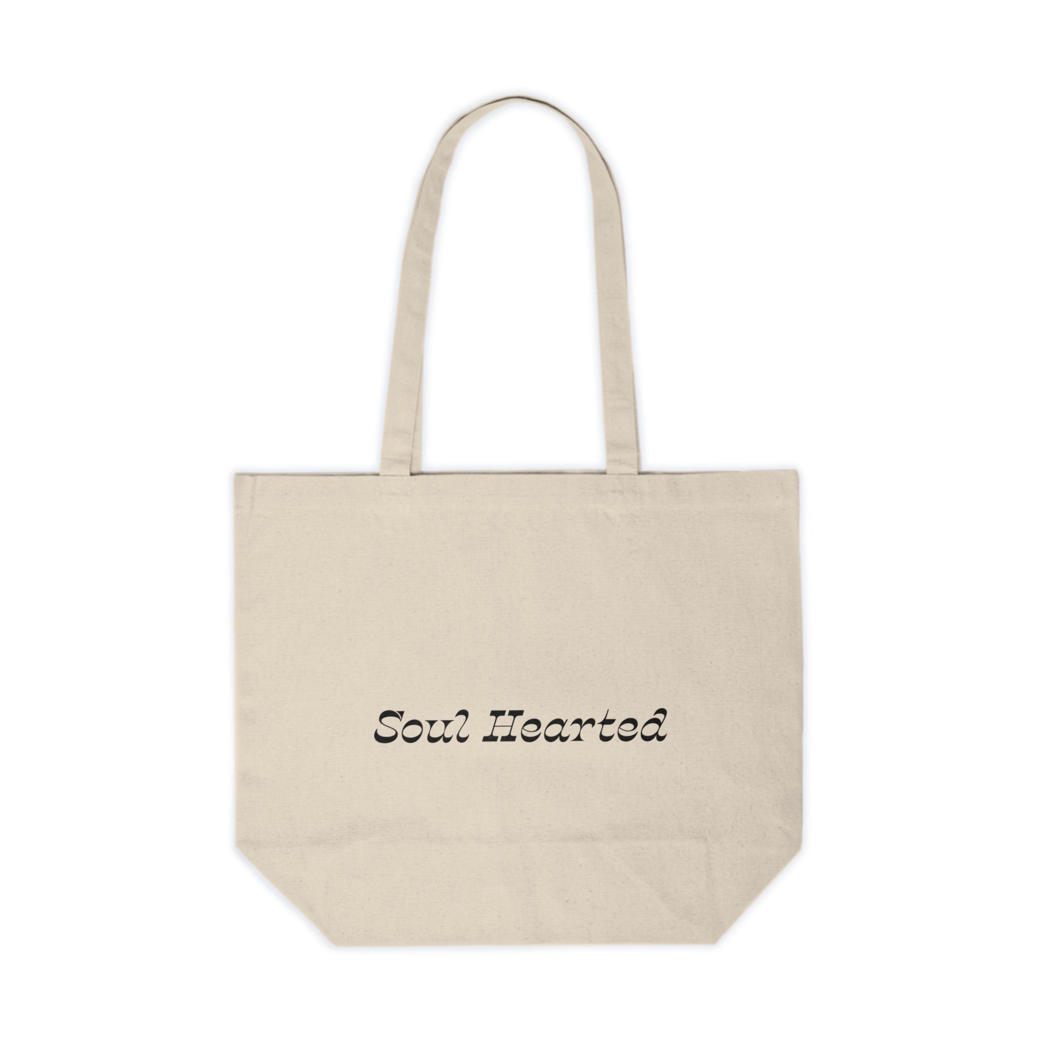 Soul Hearted Canvas Tote Bag — Minimal Script Eco Shopping Tote