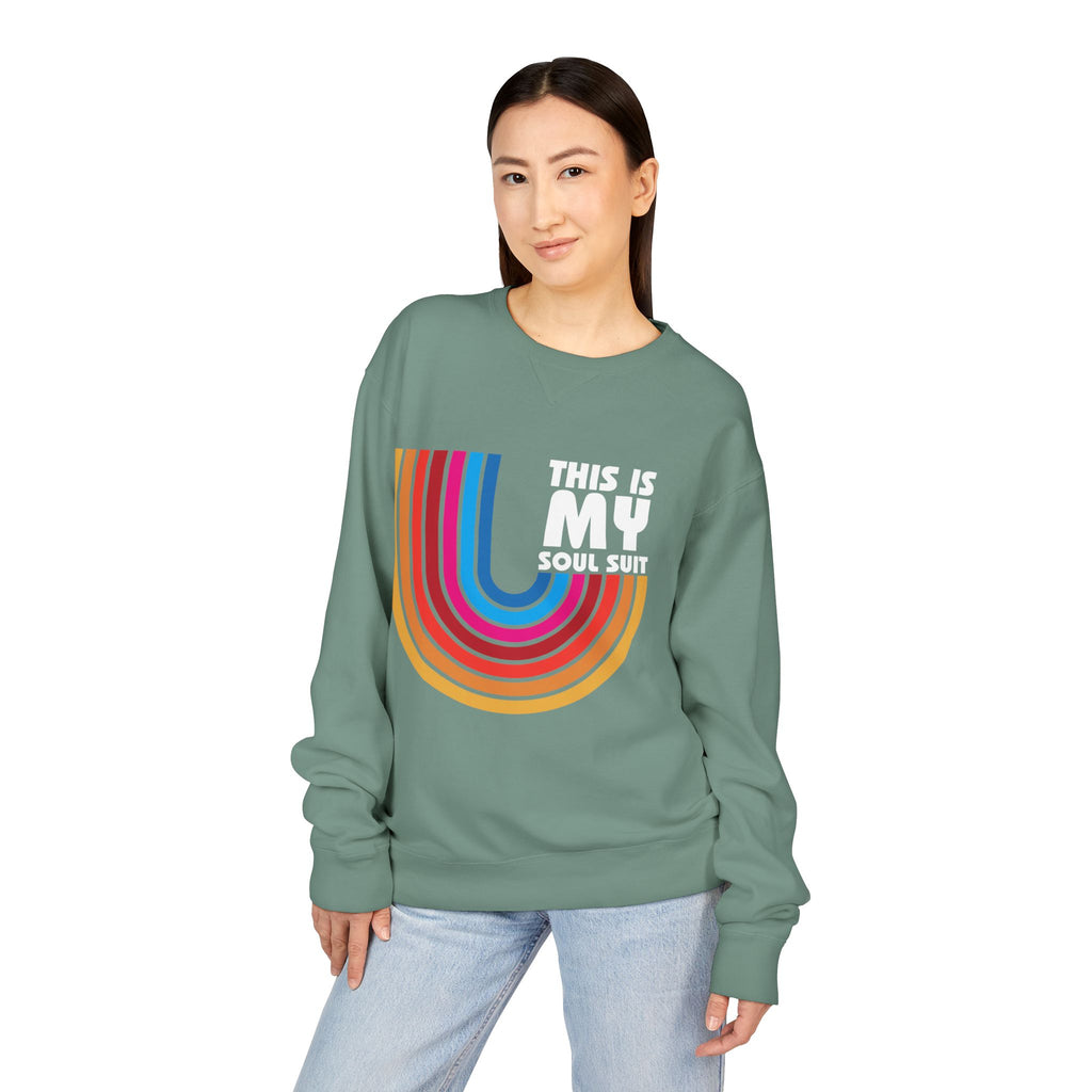 Soul Suit Sweatshirt – Retro Rainbow Crewneck ("This Is My Soul Suit")