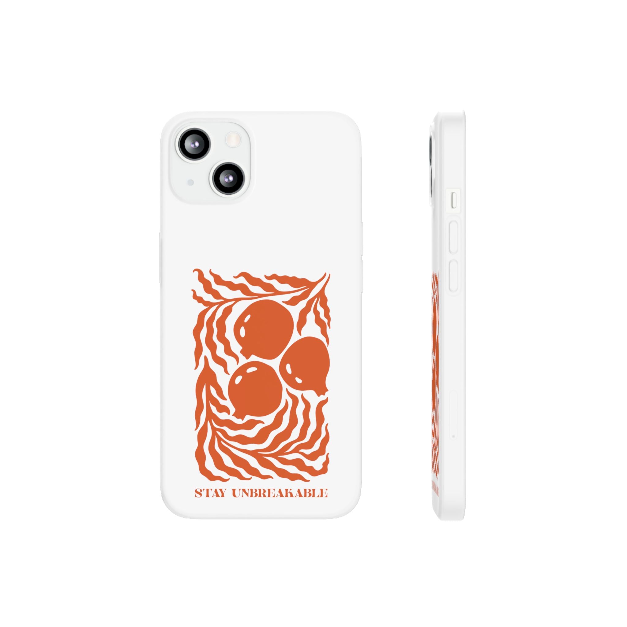 Stay Unbreakable Phone Case — Abstract Orange Fruit Graphic Flexible Case