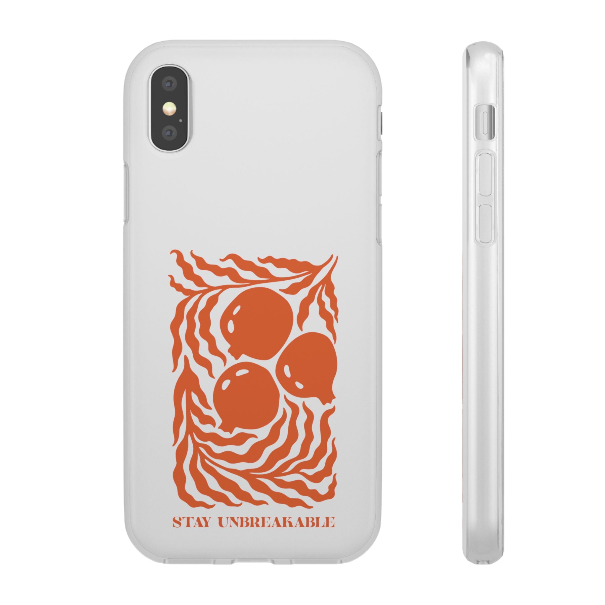 Stay Unbreakable Phone Case — Abstract Orange Fruit Graphic Flexible Case