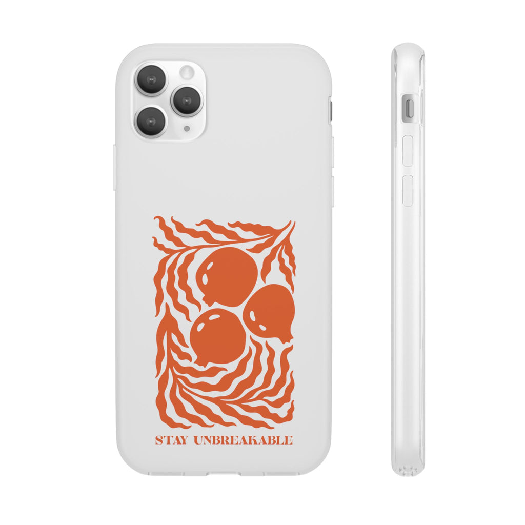 Stay Unbreakable Phone Case — Abstract Orange Fruit Graphic Flexible Case