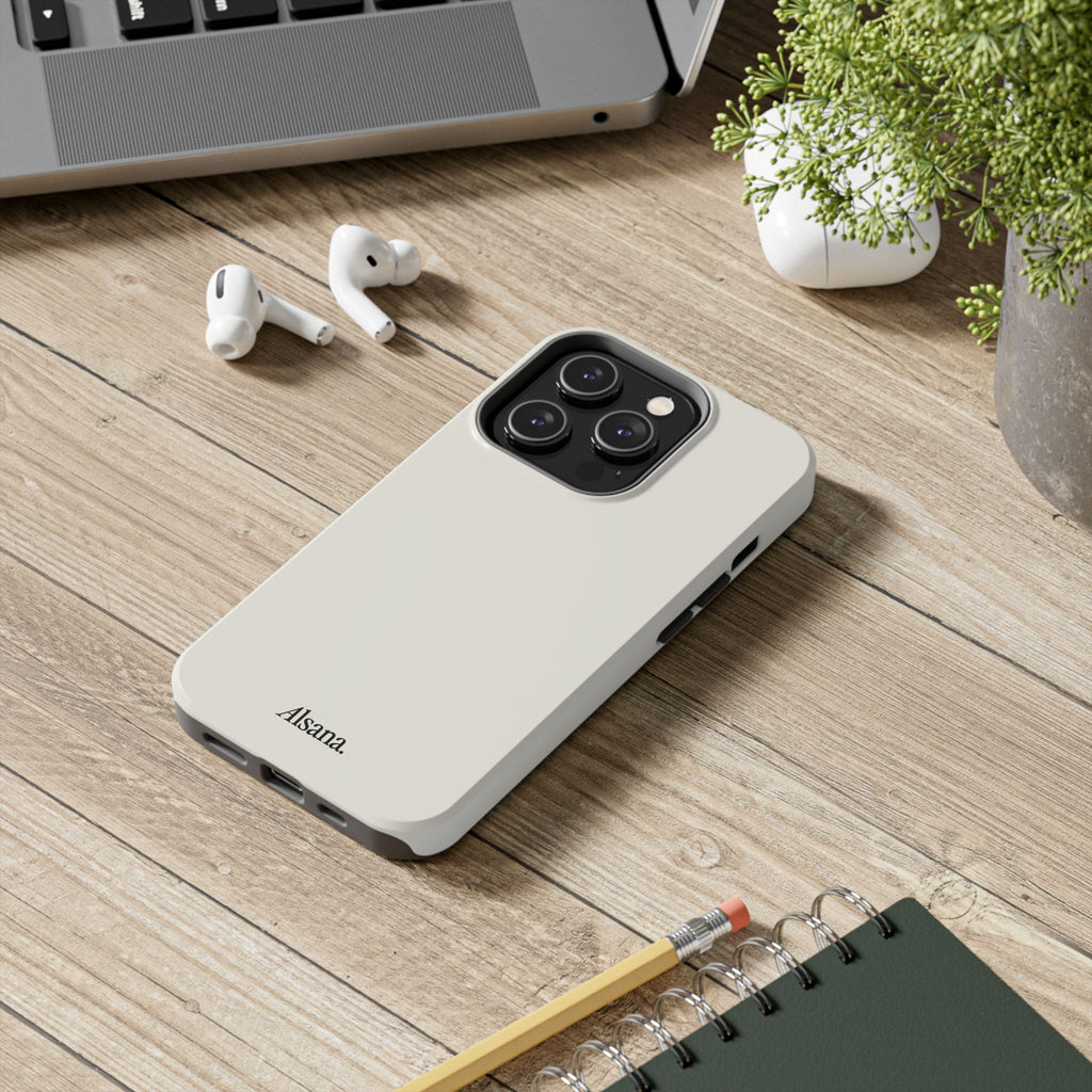 Tough Phone Case — Minimal Black Text 'Alsana' Protective Phone Cover