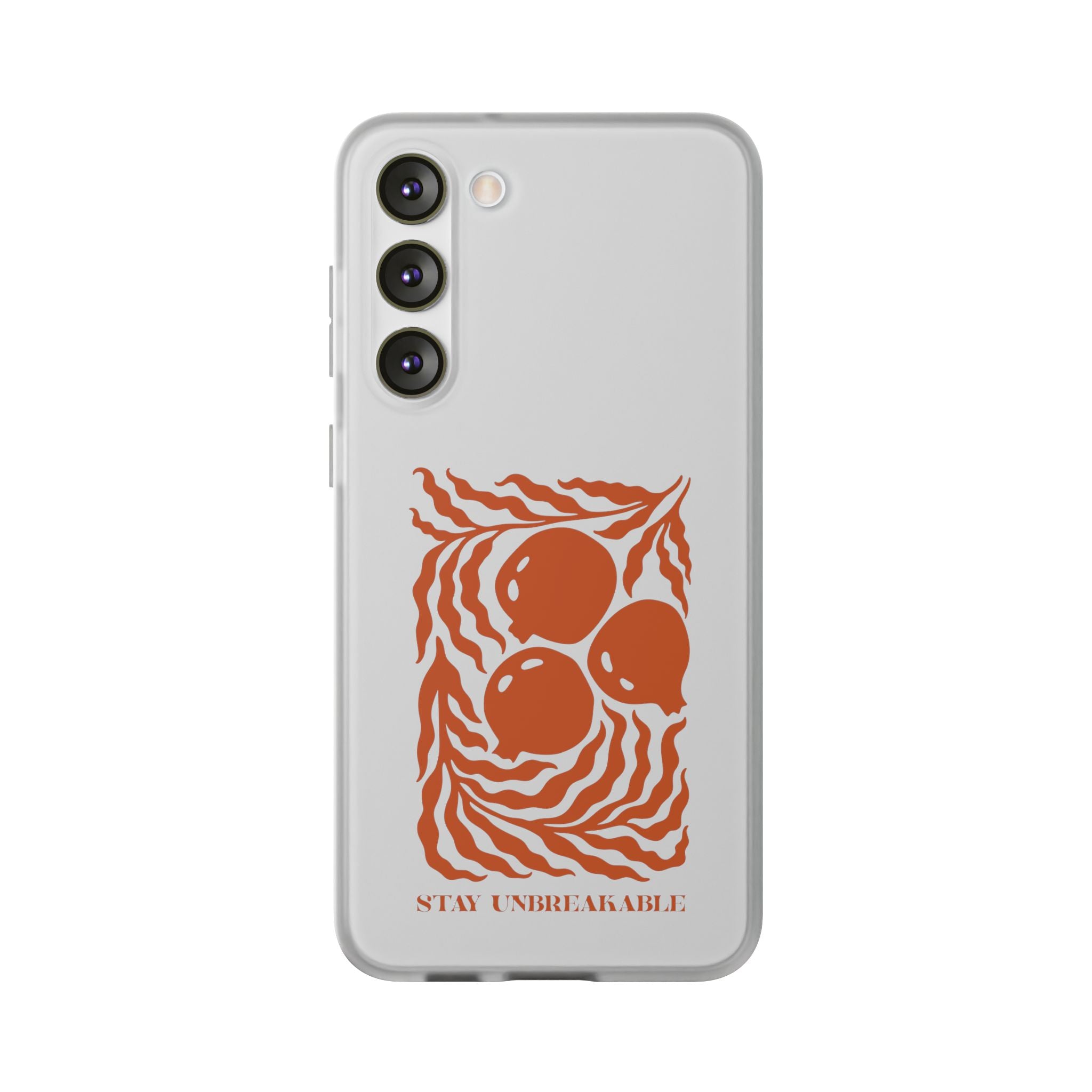 Stay Unbreakable Phone Case — Abstract Orange Fruit Graphic Flexible Case
