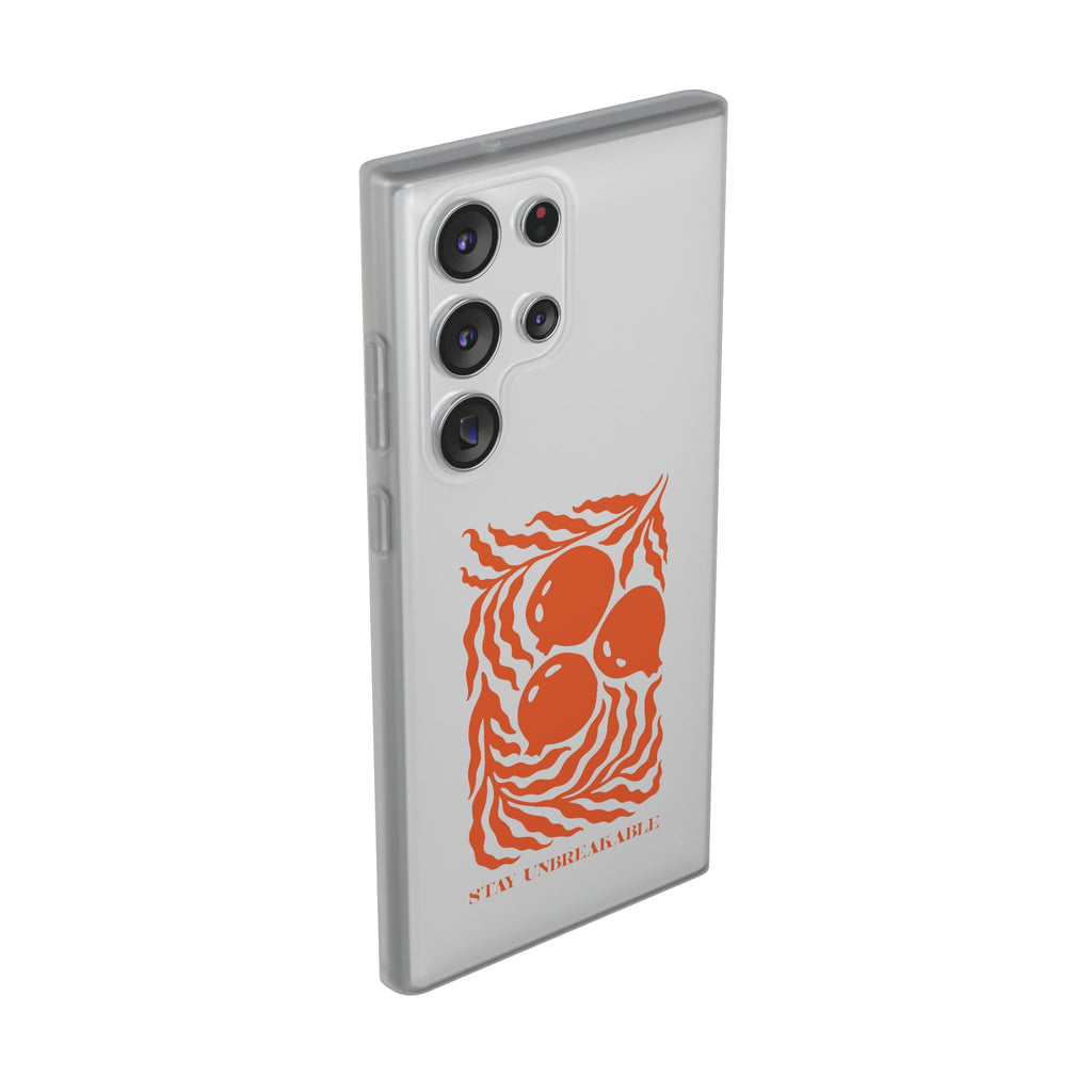 Stay Unbreakable Phone Case — Abstract Orange Fruit Graphic Flexible Case