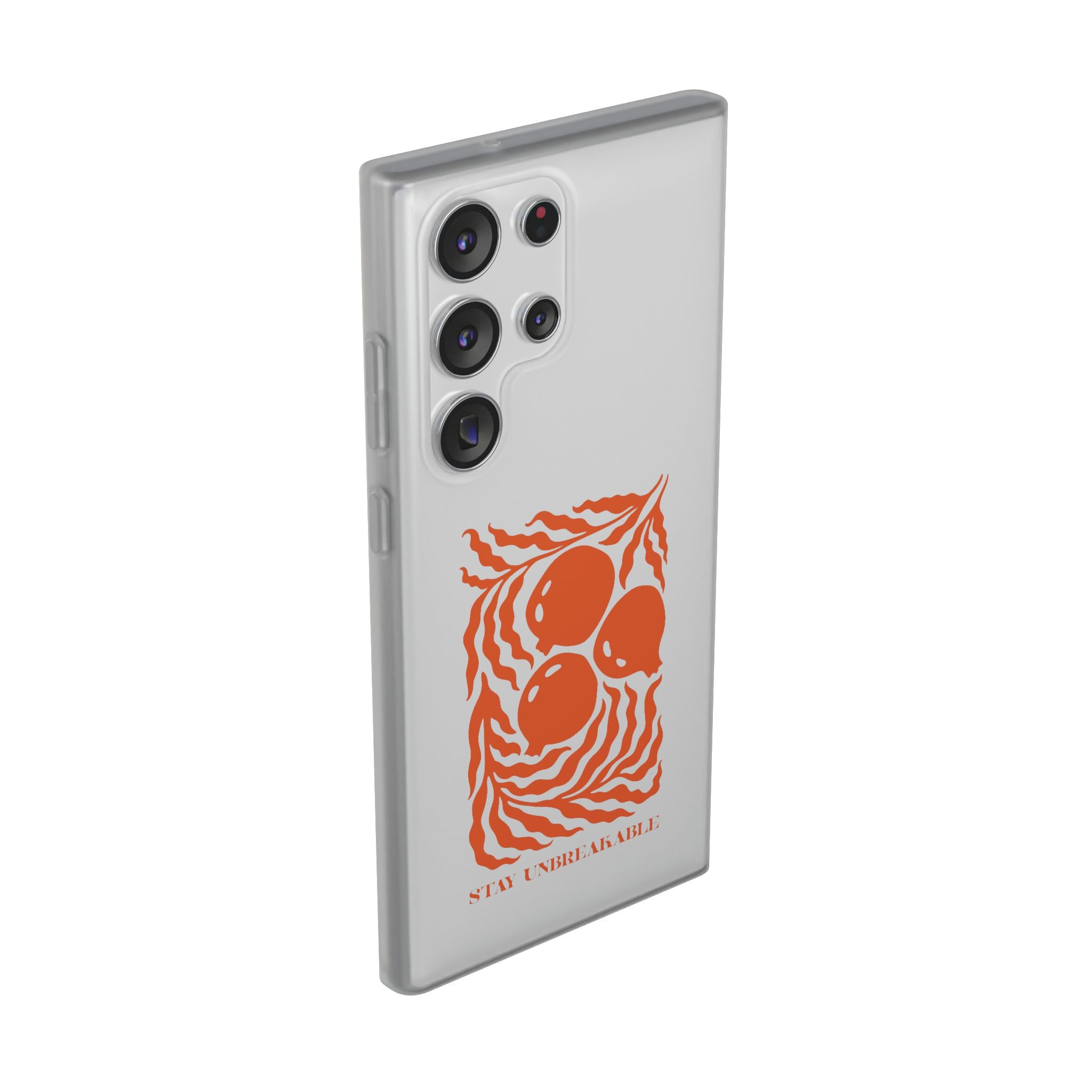 Stay Unbreakable Phone Case — Abstract Orange Fruit Graphic Flexible Case