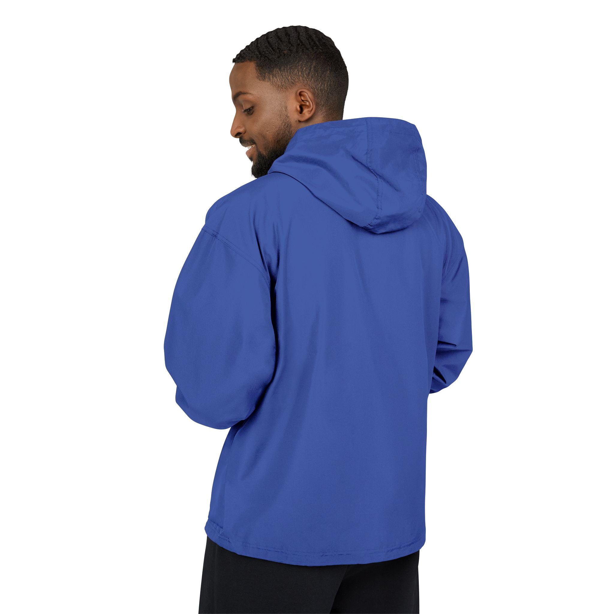 Packable Orange Anorak Jacket – Lightweight Hooded Windbreaker with Subtle Chest Logo