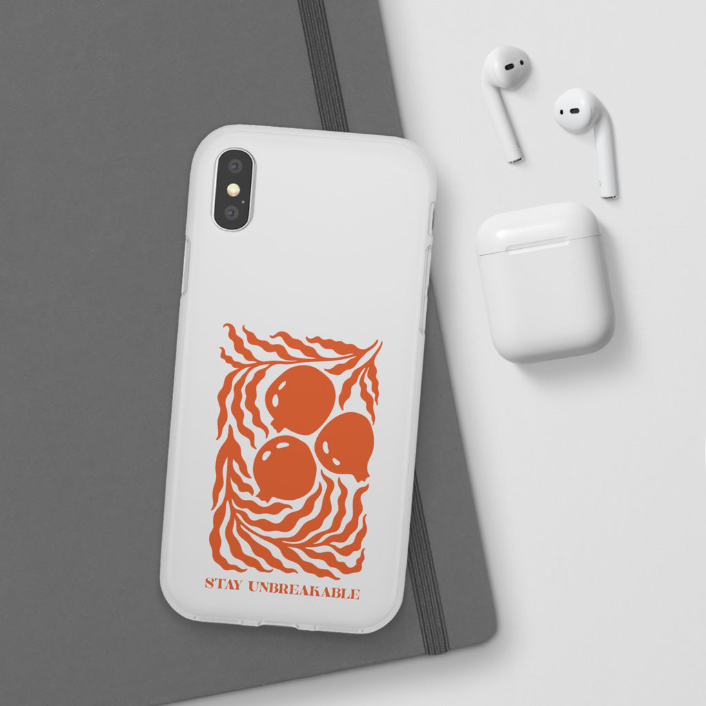 Stay Unbreakable Phone Case — Abstract Orange Fruit Graphic Flexible Case