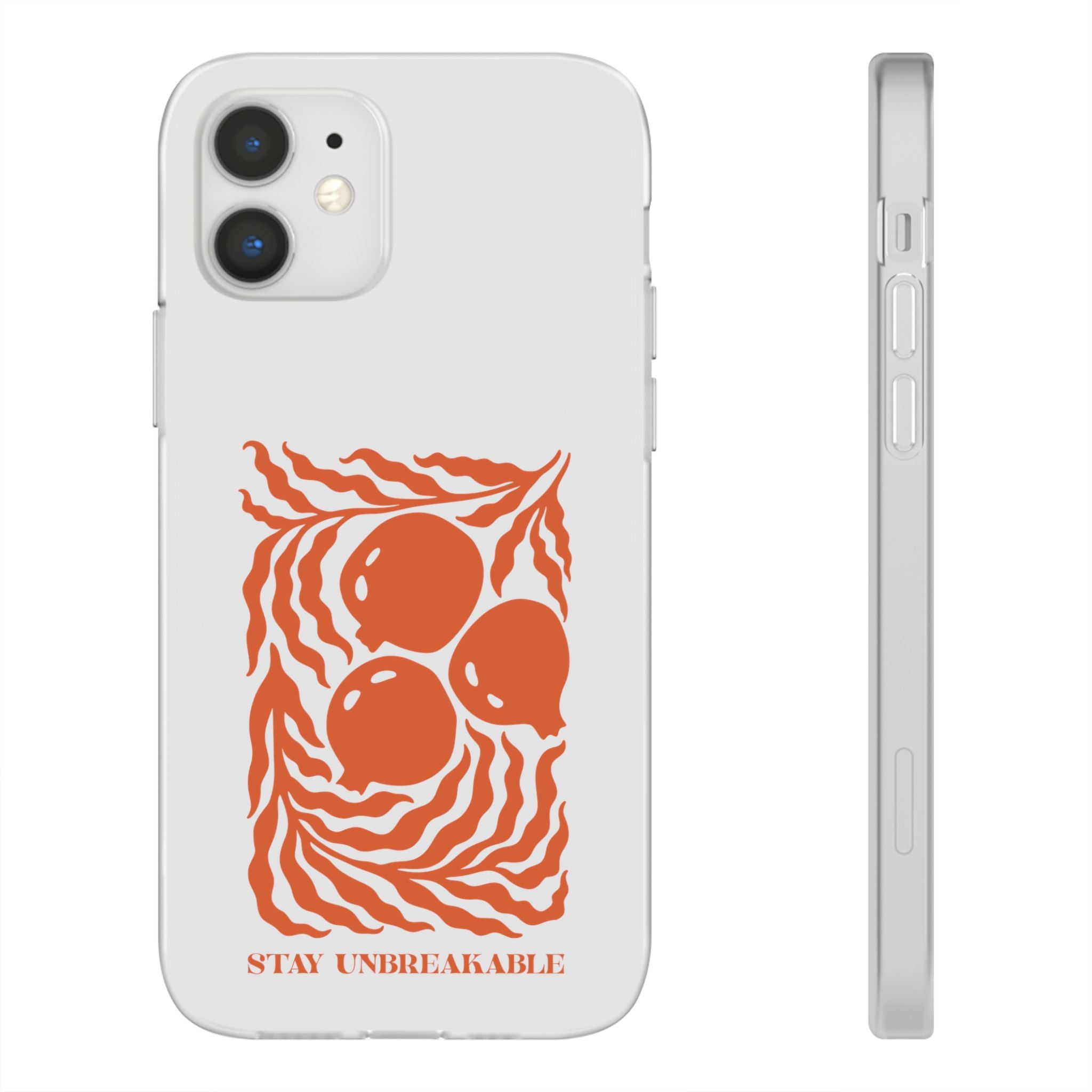 Stay Unbreakable Phone Case — Abstract Orange Fruit Graphic Flexible Case