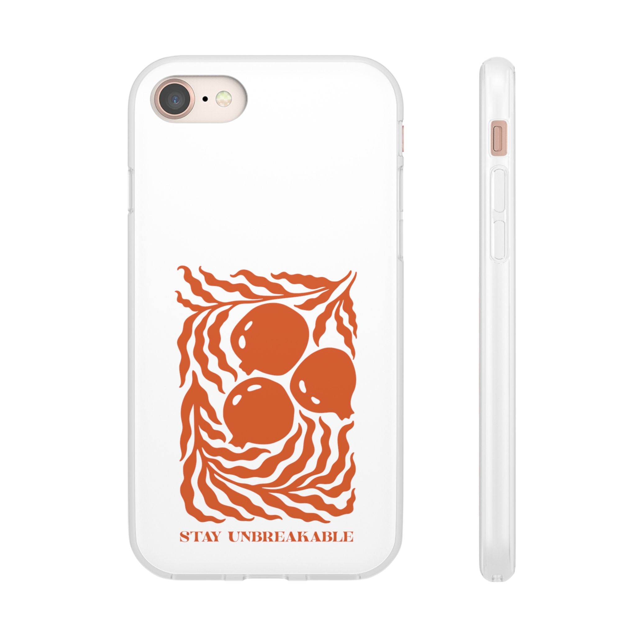 Stay Unbreakable Phone Case — Abstract Orange Fruit Graphic Flexible Case