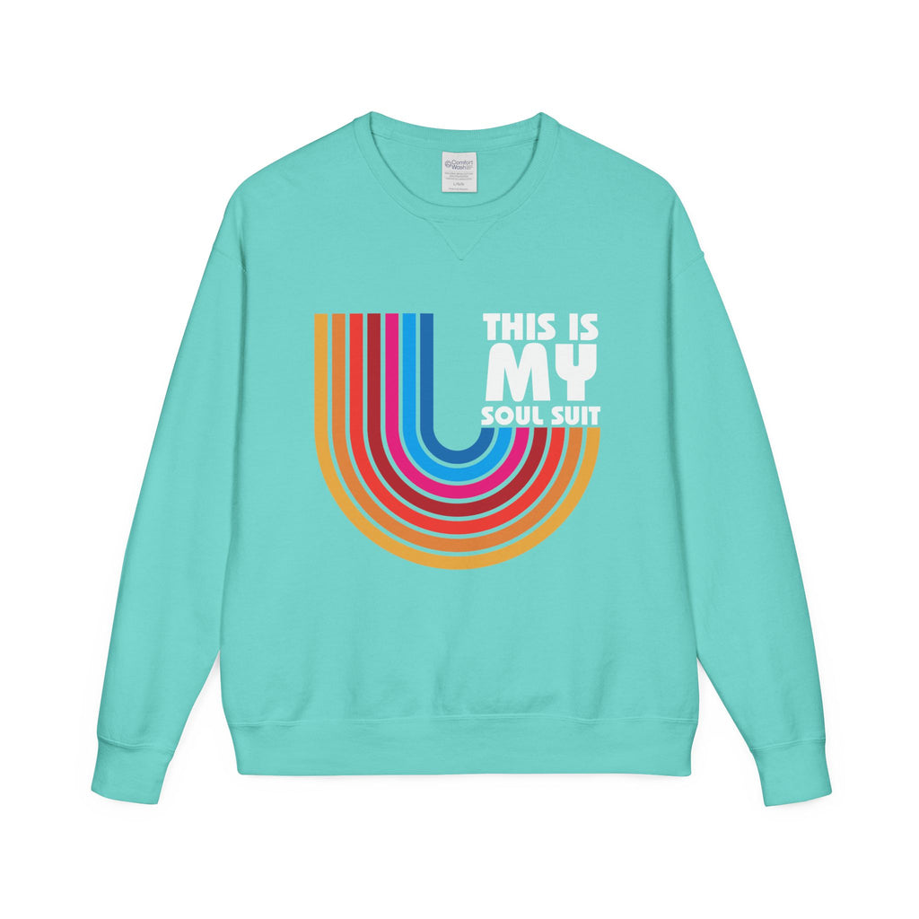 Soul Suit Sweatshirt – Retro Rainbow Crewneck ("This Is My Soul Suit")