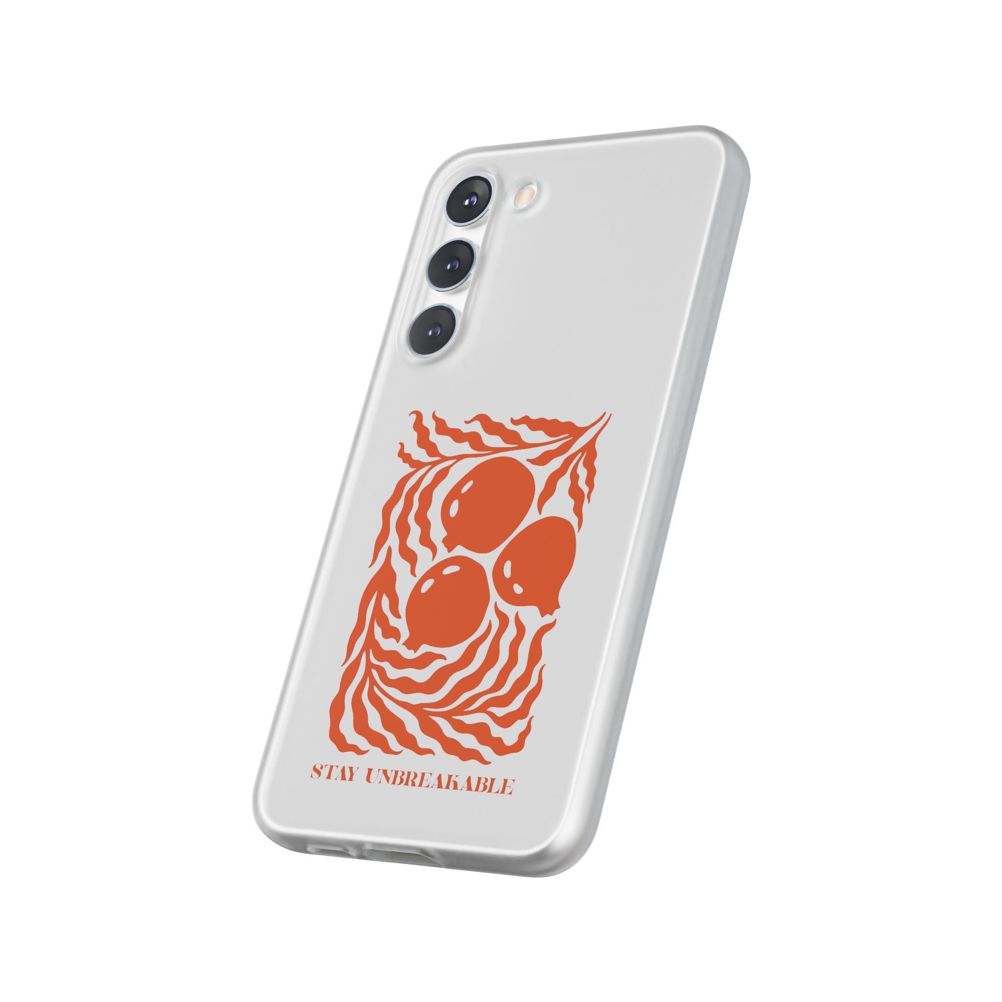Stay Unbreakable Phone Case — Abstract Orange Fruit Graphic Flexible Case