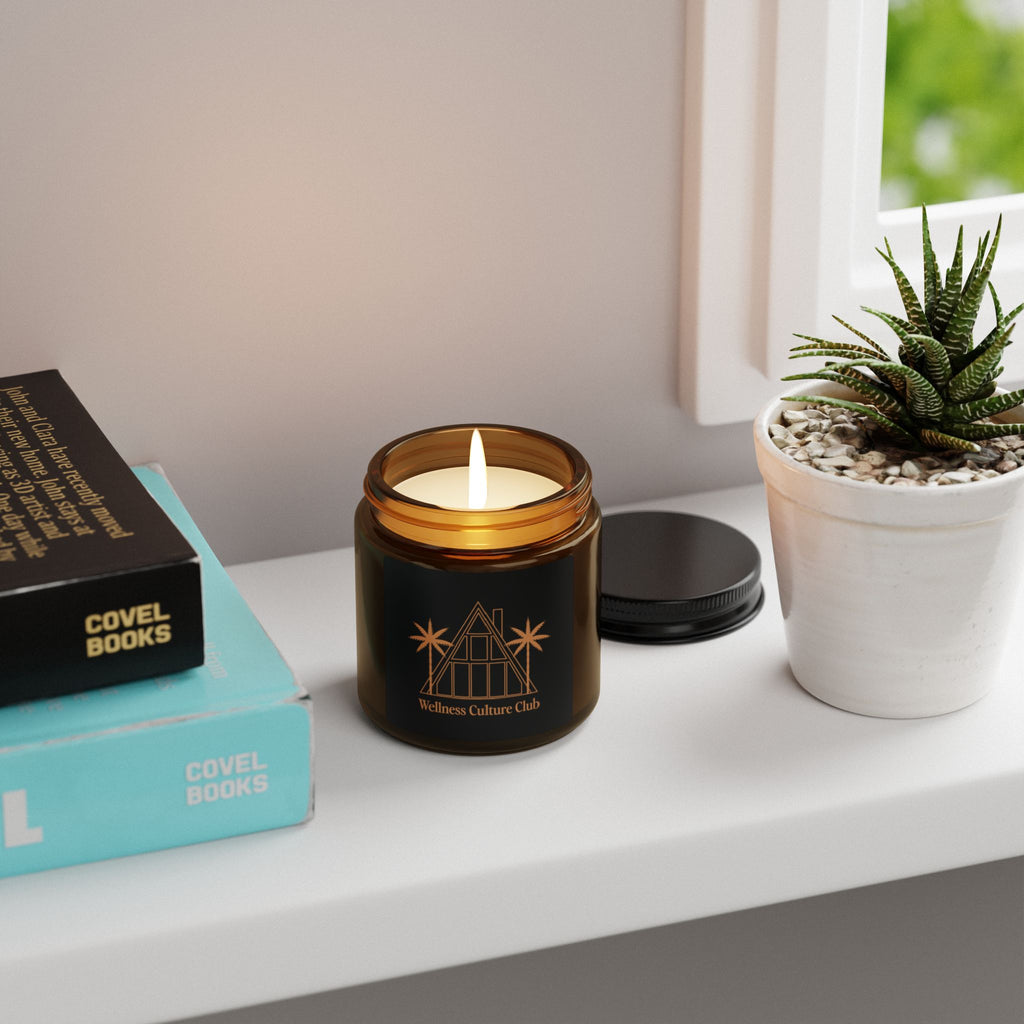 Wellness Culture Club Scented Soy Candle — Amber Jar Aromatherapy Candle
