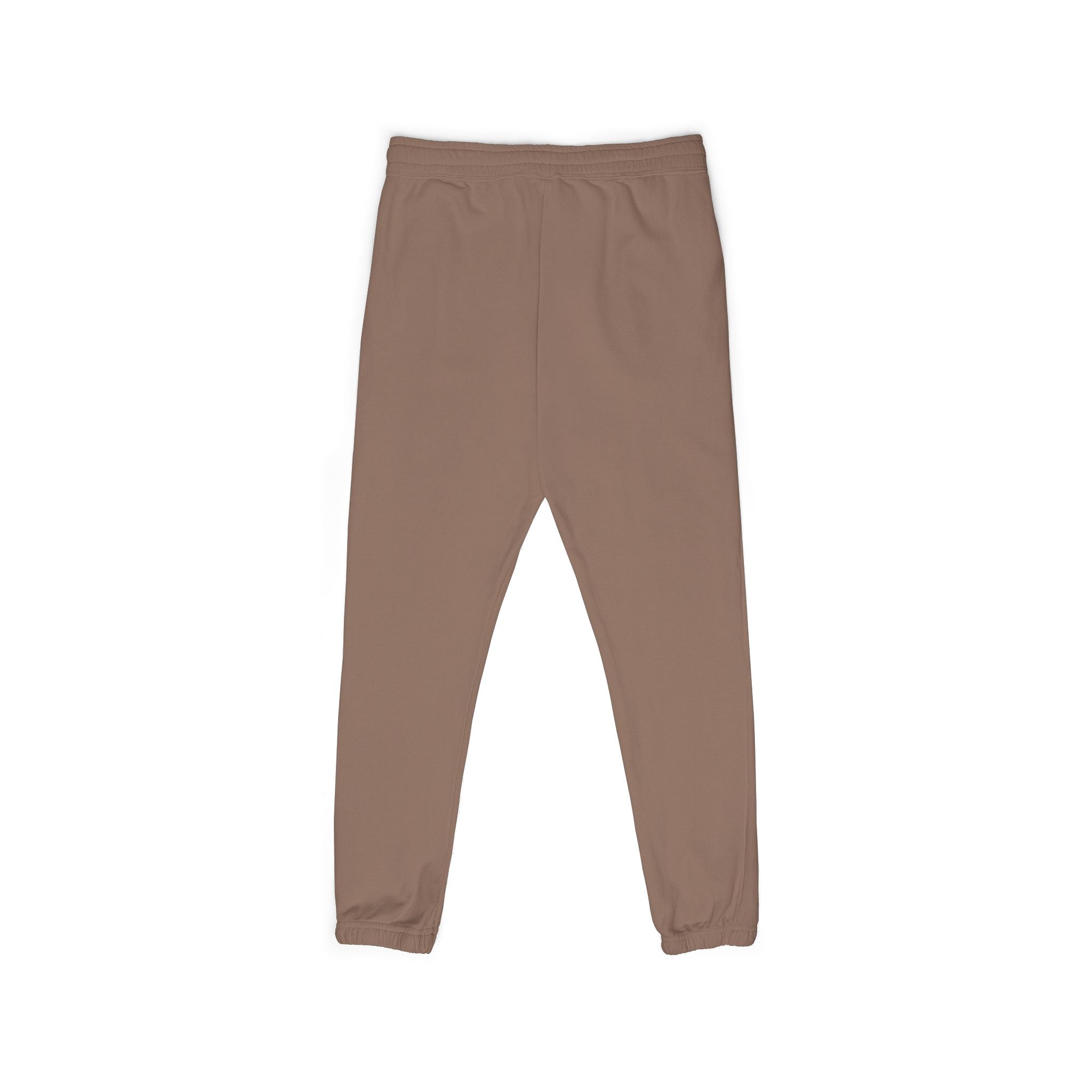Embroidered Pink Flower Sweatpants — Cozy Garment-Dyed Fleece Joggers