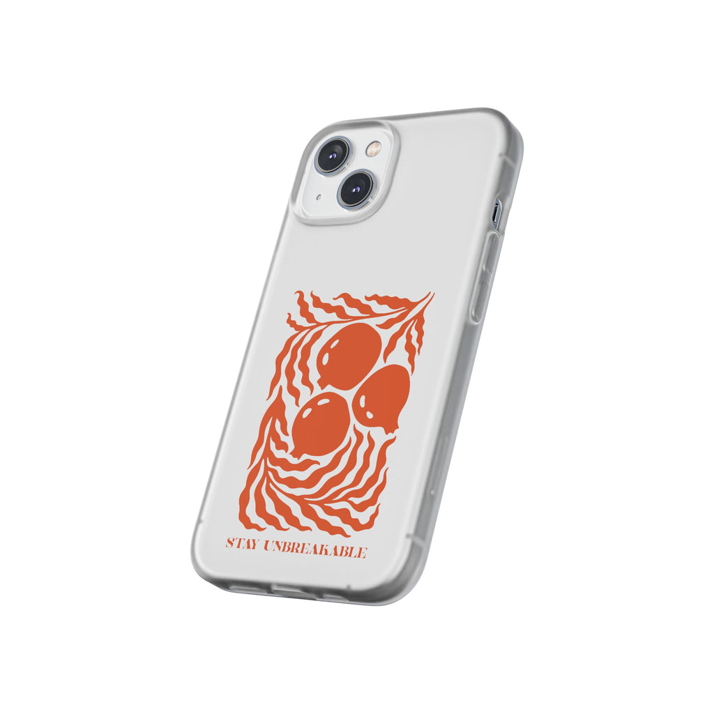 Stay Unbreakable Phone Case — Abstract Orange Fruit Graphic Flexible Case