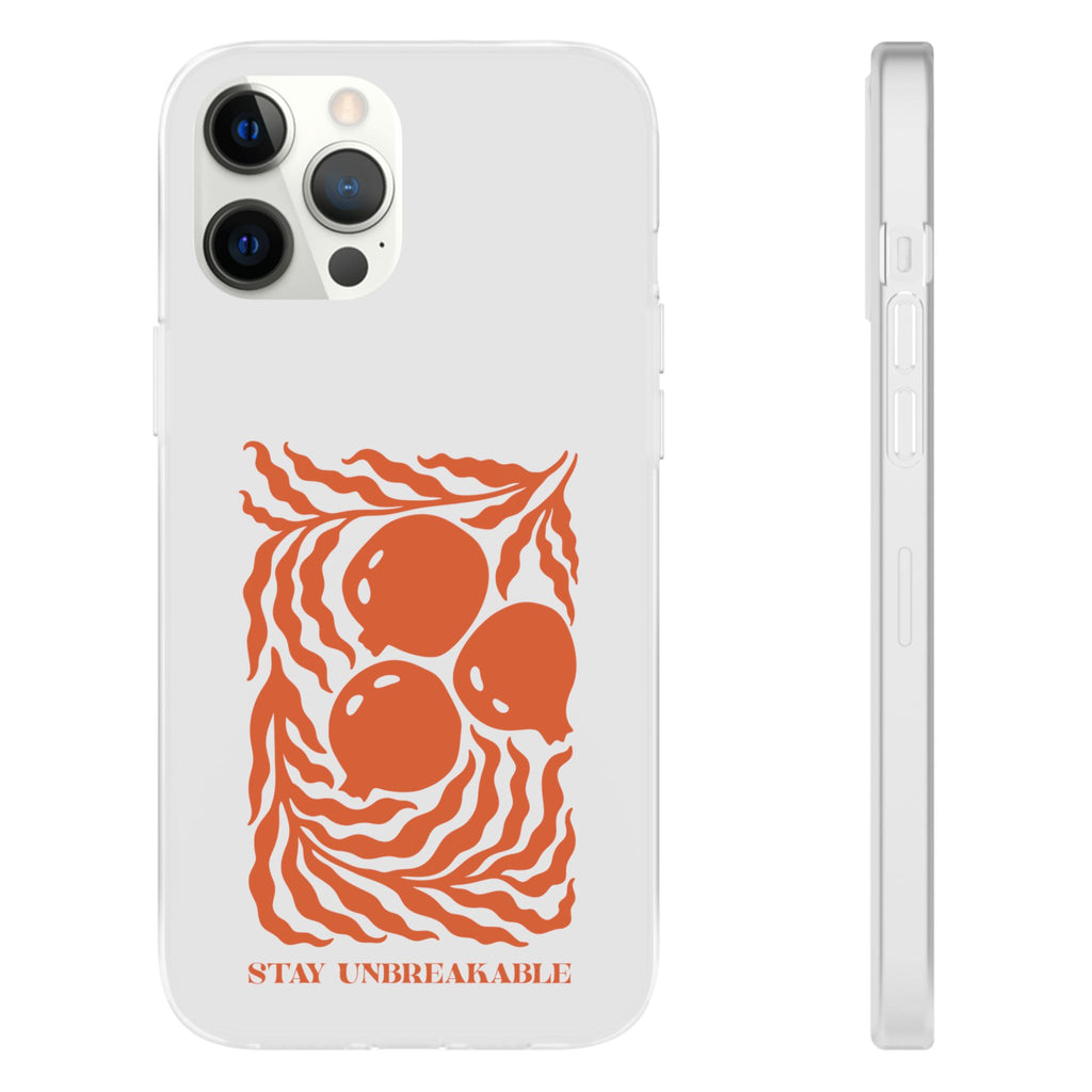 Stay Unbreakable Phone Case — Abstract Orange Fruit Graphic Flexible Case