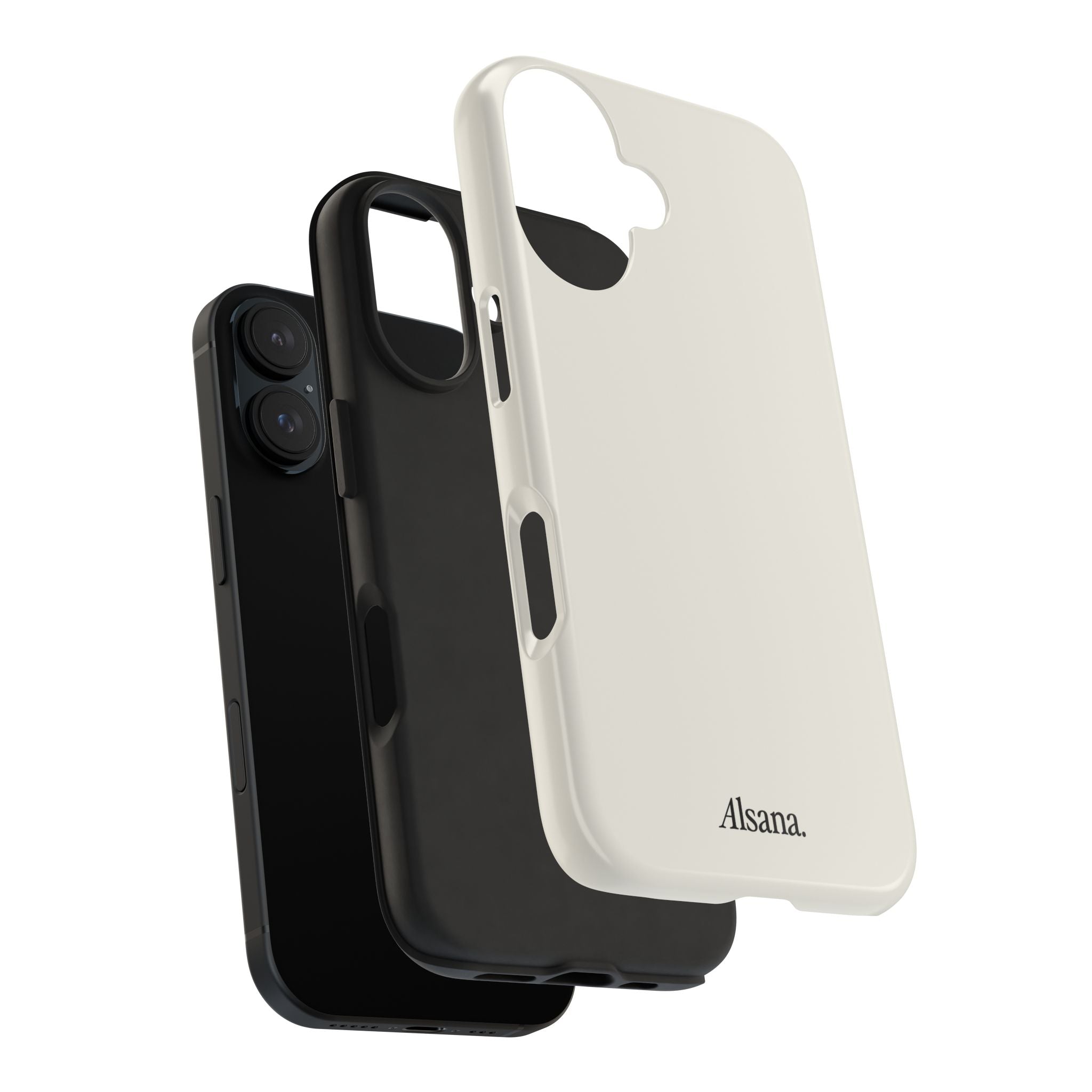 Tough Phone Case — Minimal Black Text 'Alsana' Protective Phone Cover