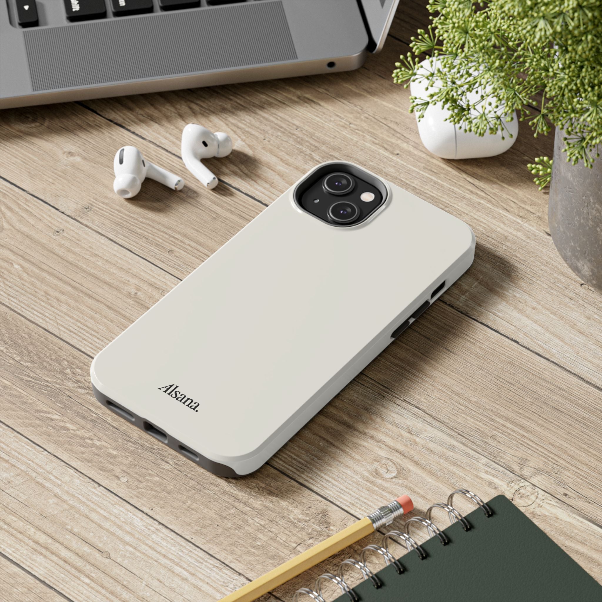 Tough Phone Case — Minimal Black Text 'Alsana' Protective Phone Cover