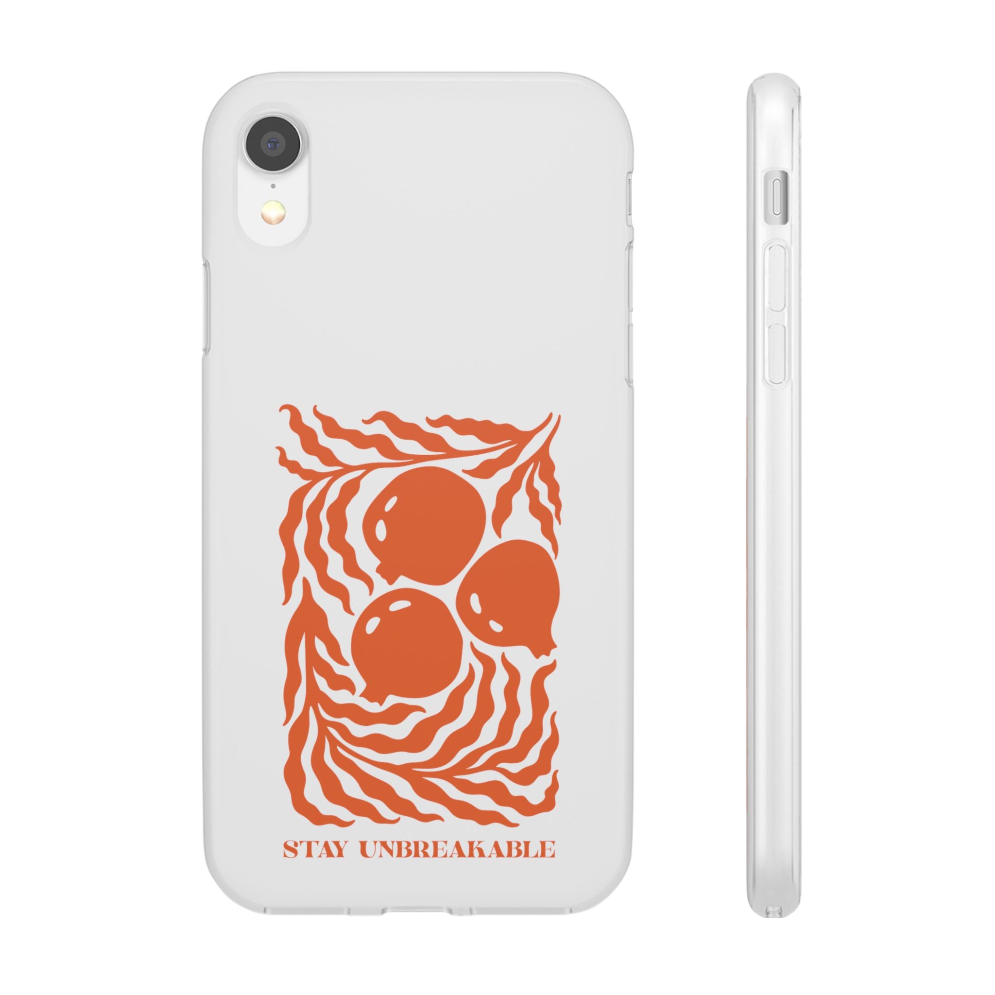 Stay Unbreakable Phone Case — Abstract Orange Fruit Graphic Flexible Case