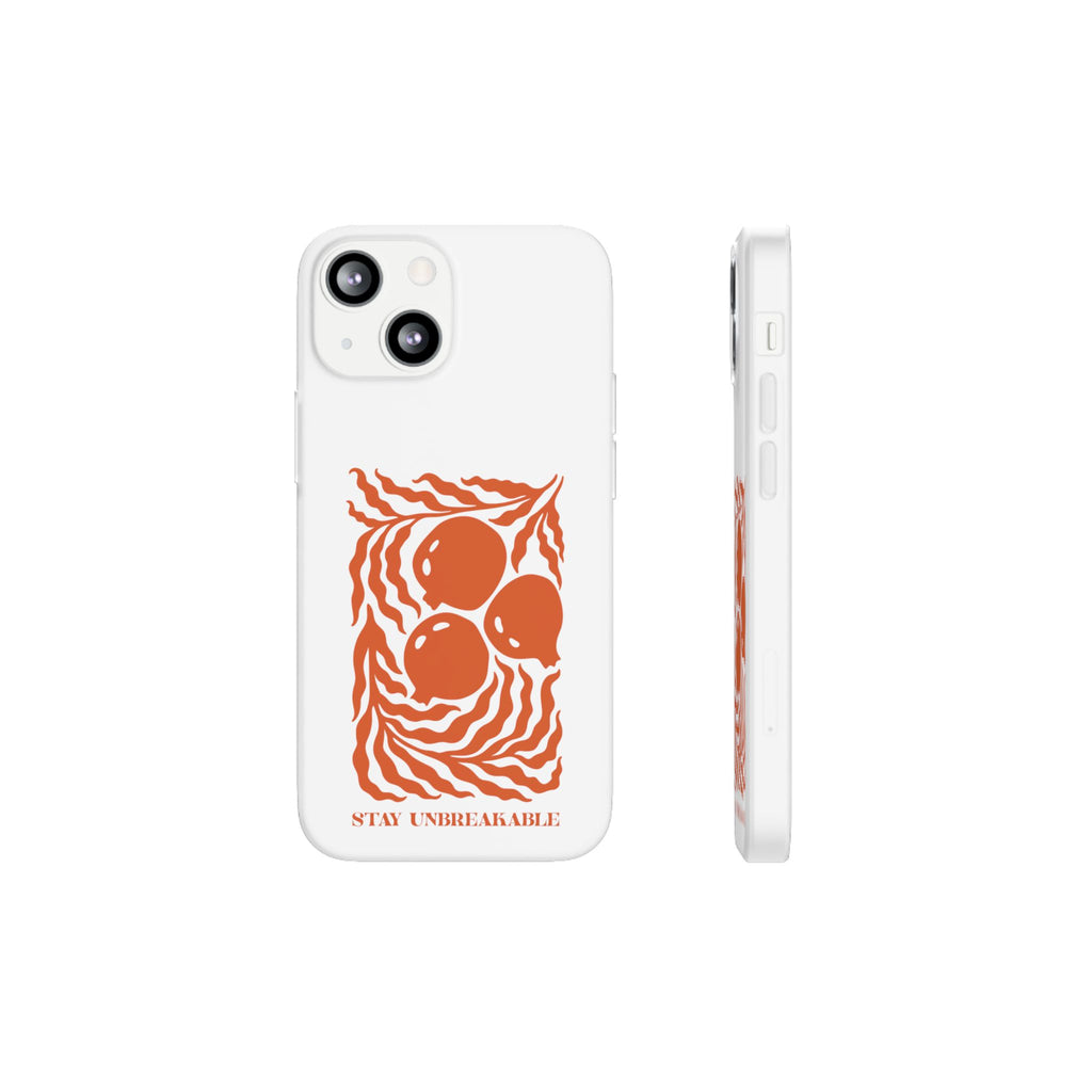 Stay Unbreakable Phone Case — Abstract Orange Fruit Graphic Flexible Case