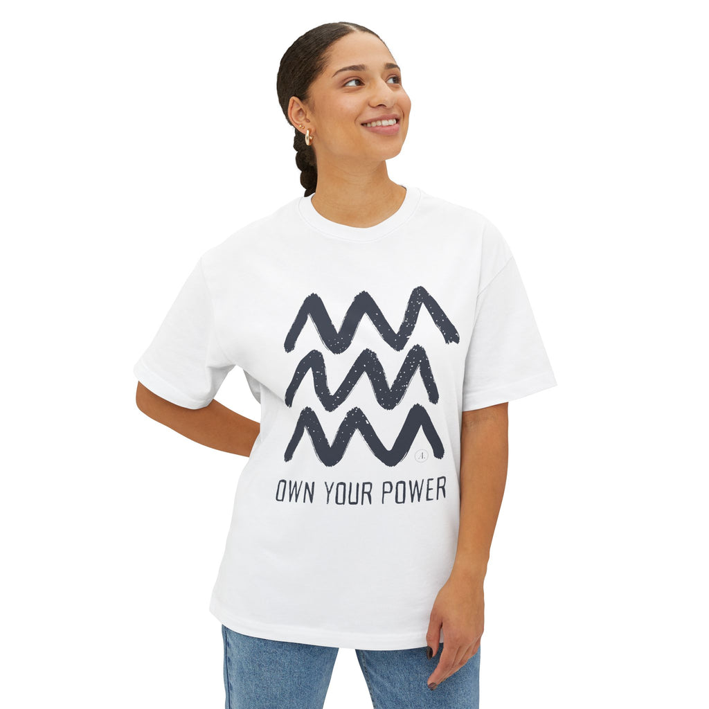 Own Your Power Tee — Oversized Boxy Graphic T‑Shirt