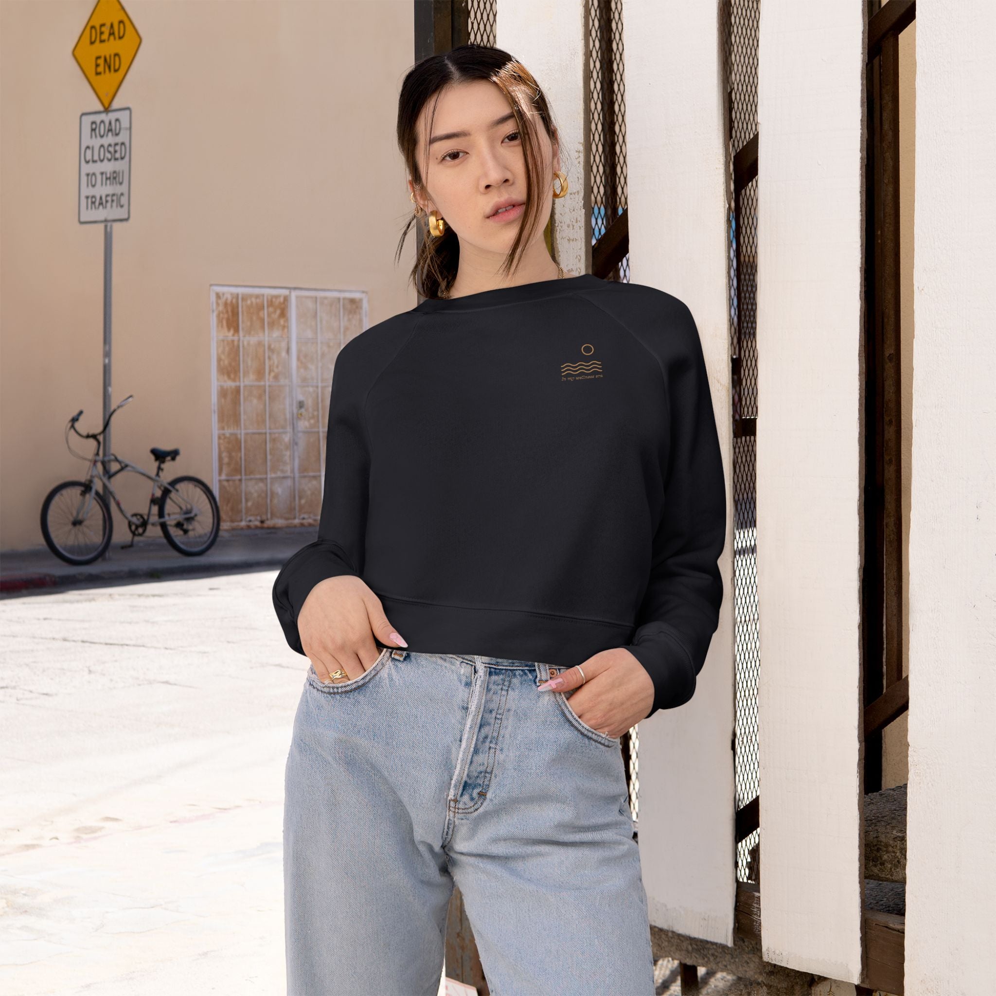 Cropped Pullover — Wellness Culture Club Cropped Fleece Sweatshirt