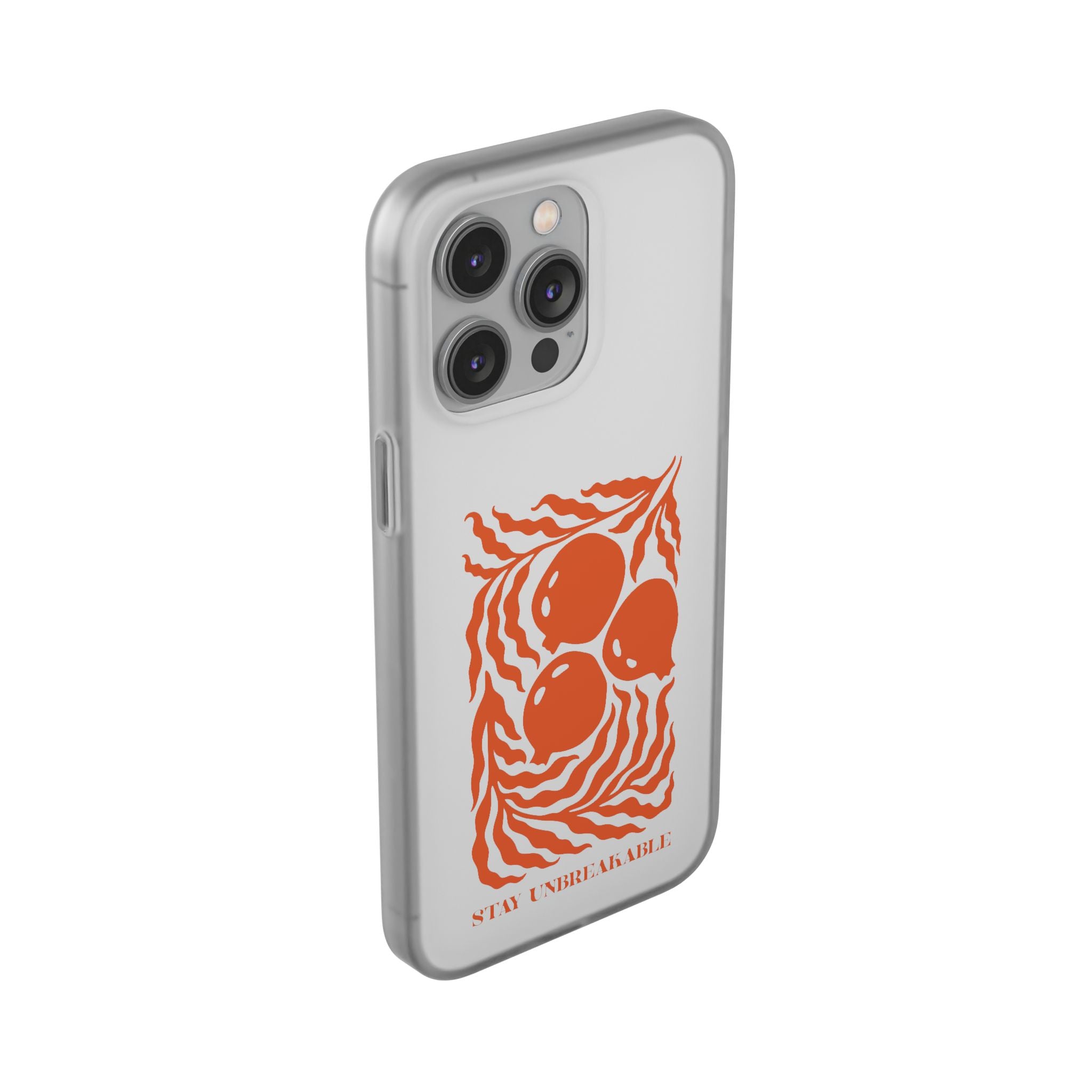Stay Unbreakable Phone Case — Abstract Orange Fruit Graphic Flexible Case