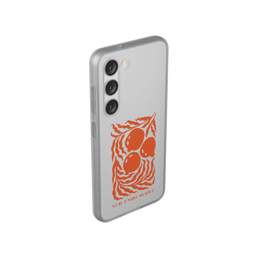 Stay Unbreakable Phone Case — Abstract Orange Fruit Graphic Flexible Case