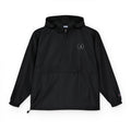 Packable Orange Anorak Jacket – Lightweight Hooded Windbreaker with Subtle Chest Logo