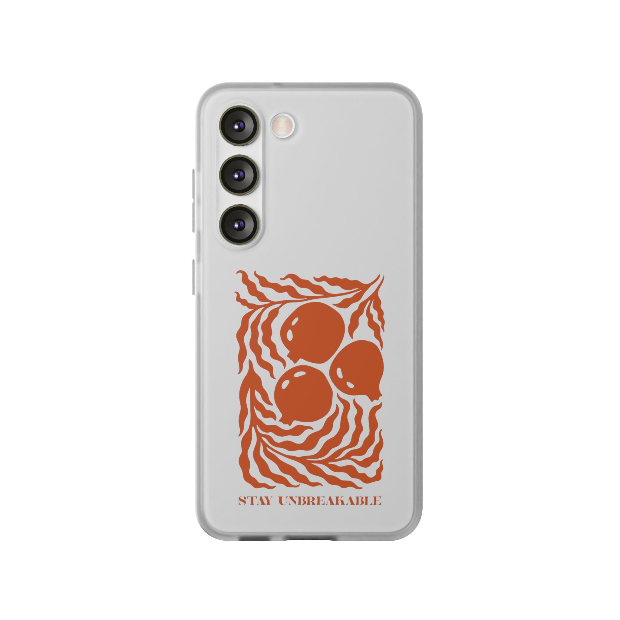 Stay Unbreakable Phone Case — Abstract Orange Fruit Graphic Flexible Case