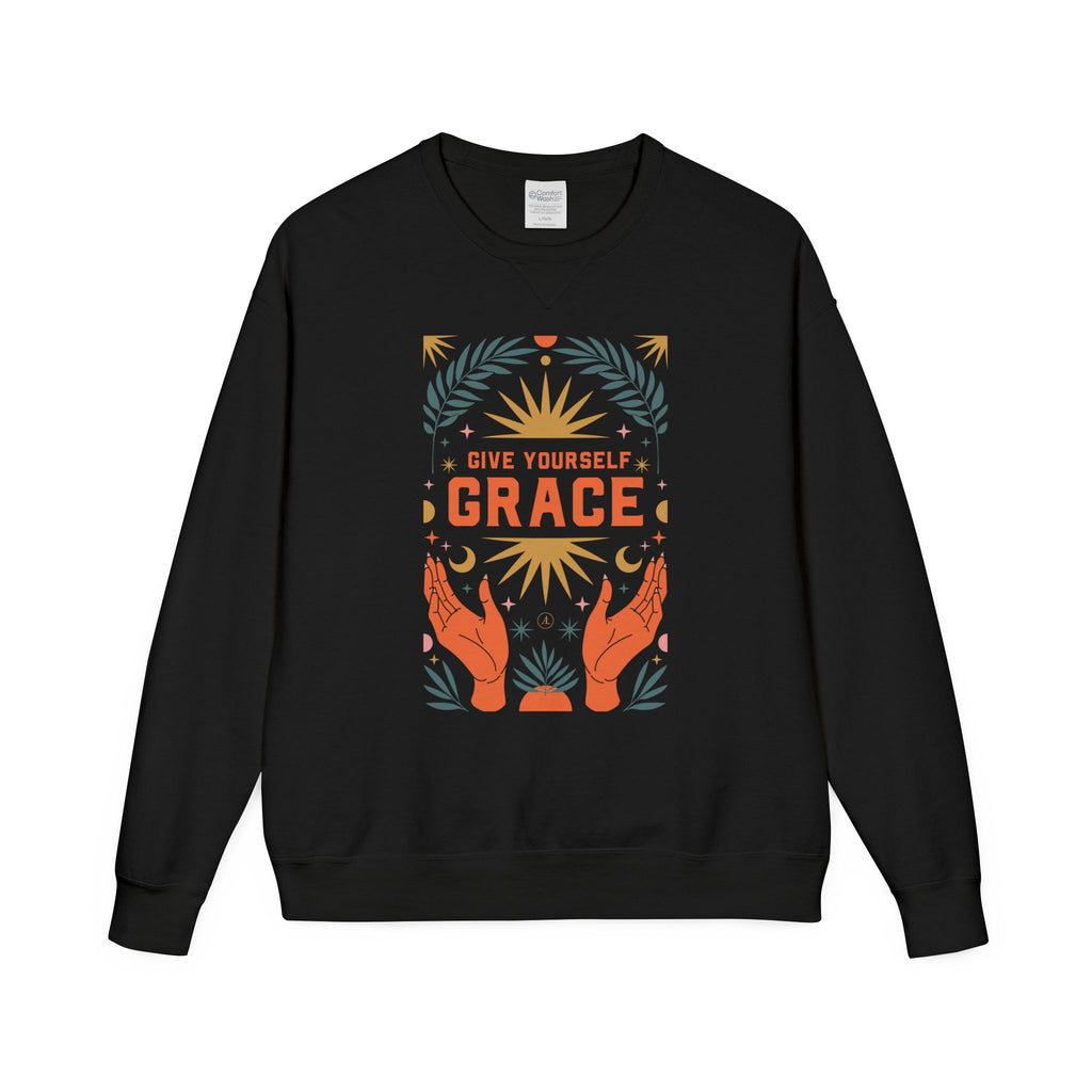 Grace Graphic Sweatshirt — Inspirational Hands & Sun Crewneck